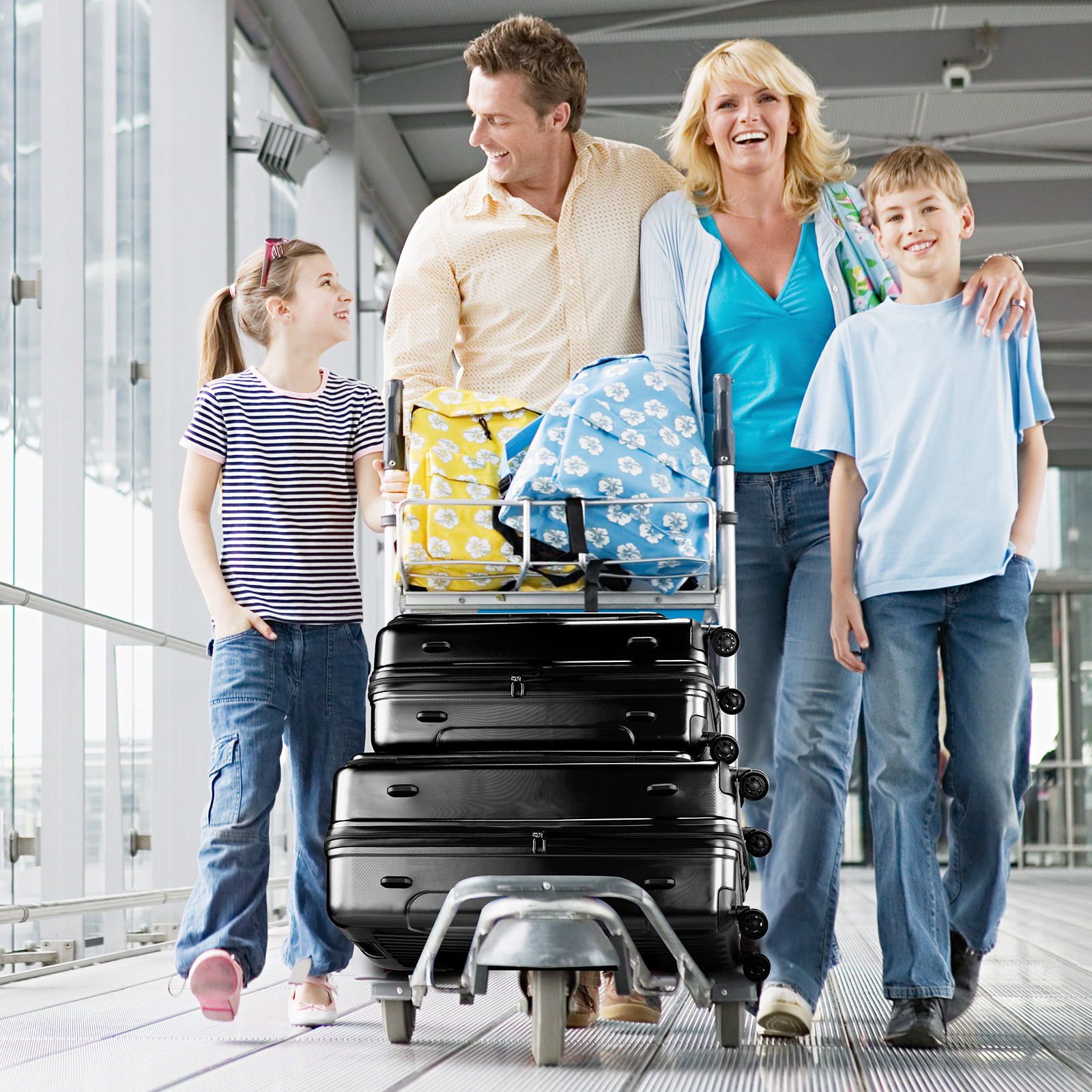 20"/24"/28" Luggage Set Front Open Hard Shell Suitcases with Wheels TSA Lock - Picture 21 of 59