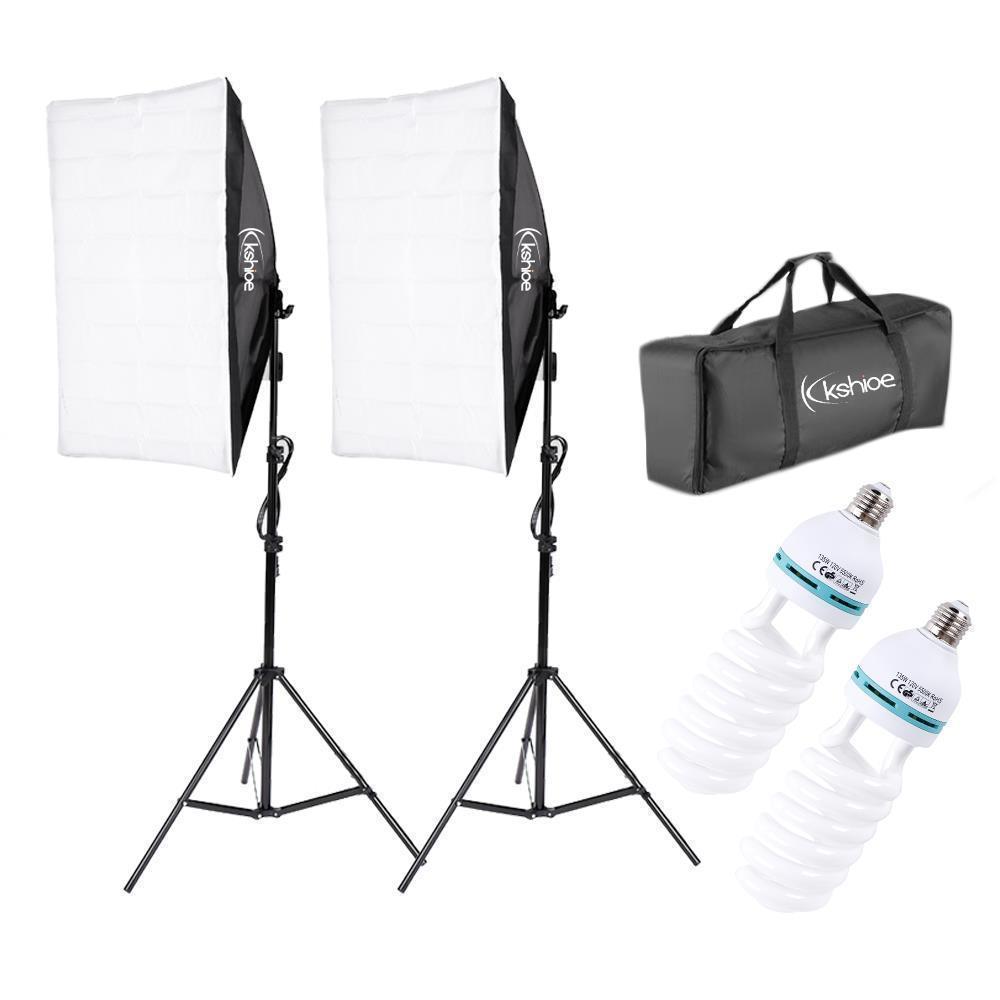 135W Softbox Lighting Kit Video Photo Soft Box Continuous Light Stand Studio UK - Picture 15 of 18