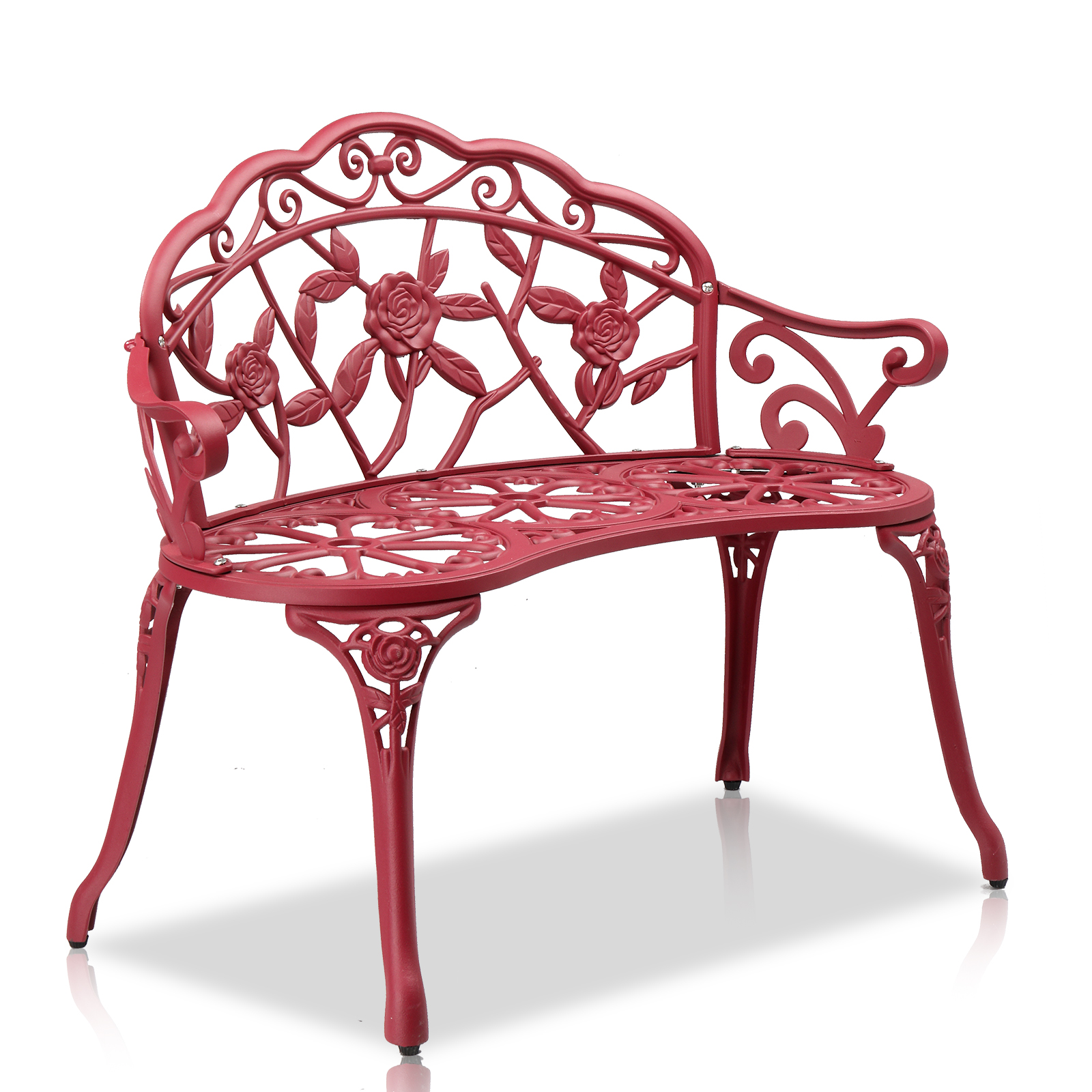 Patio Garden Bench Park Yard Outdoor Furniture Rose Stye Porch Chair Seat - Picture 13 of 13