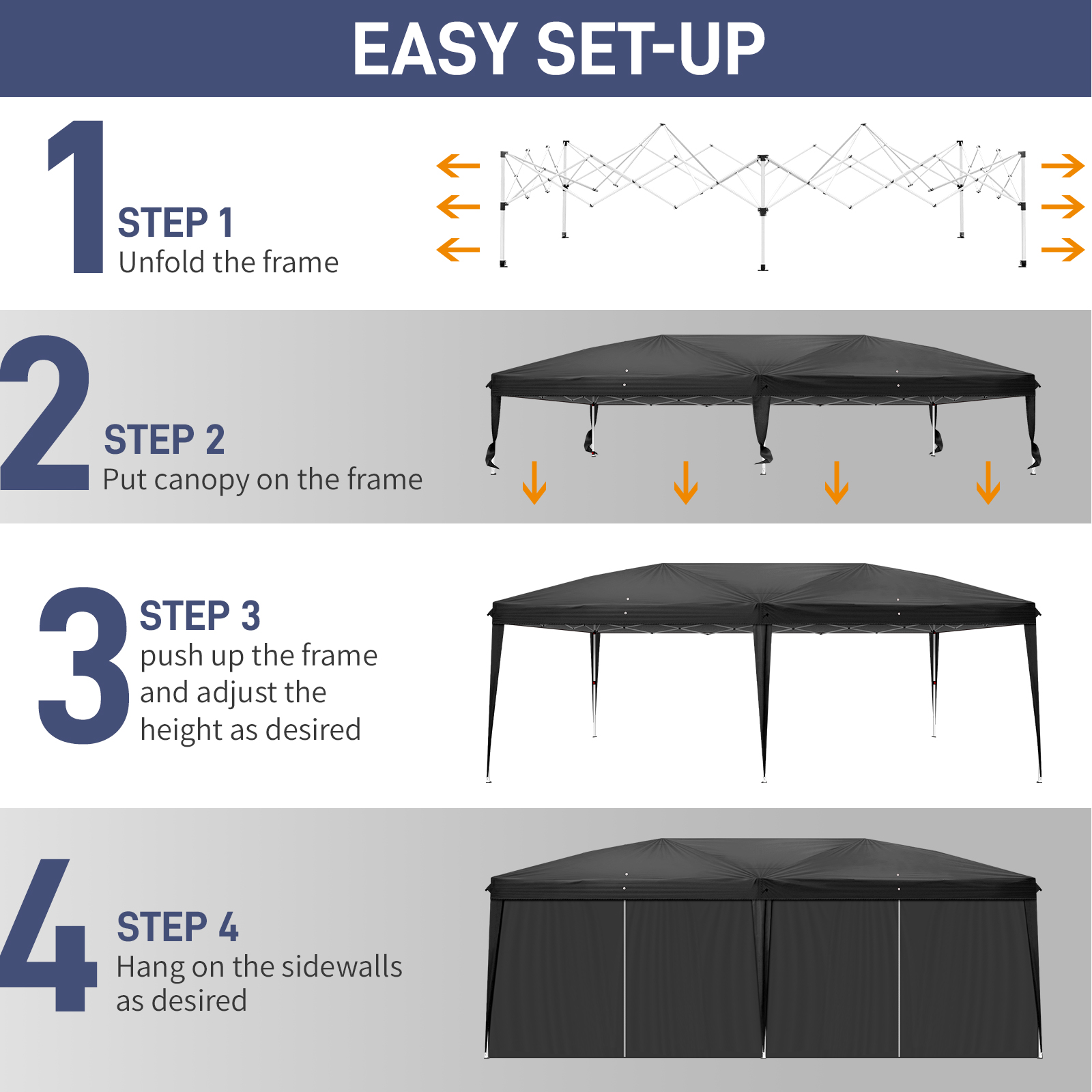 2X2m 3X3m 3x6m Pop-up Gazebo Marquee Canopy Outdoor Garden Party Wedding Tent UK - Picture 95 of 126