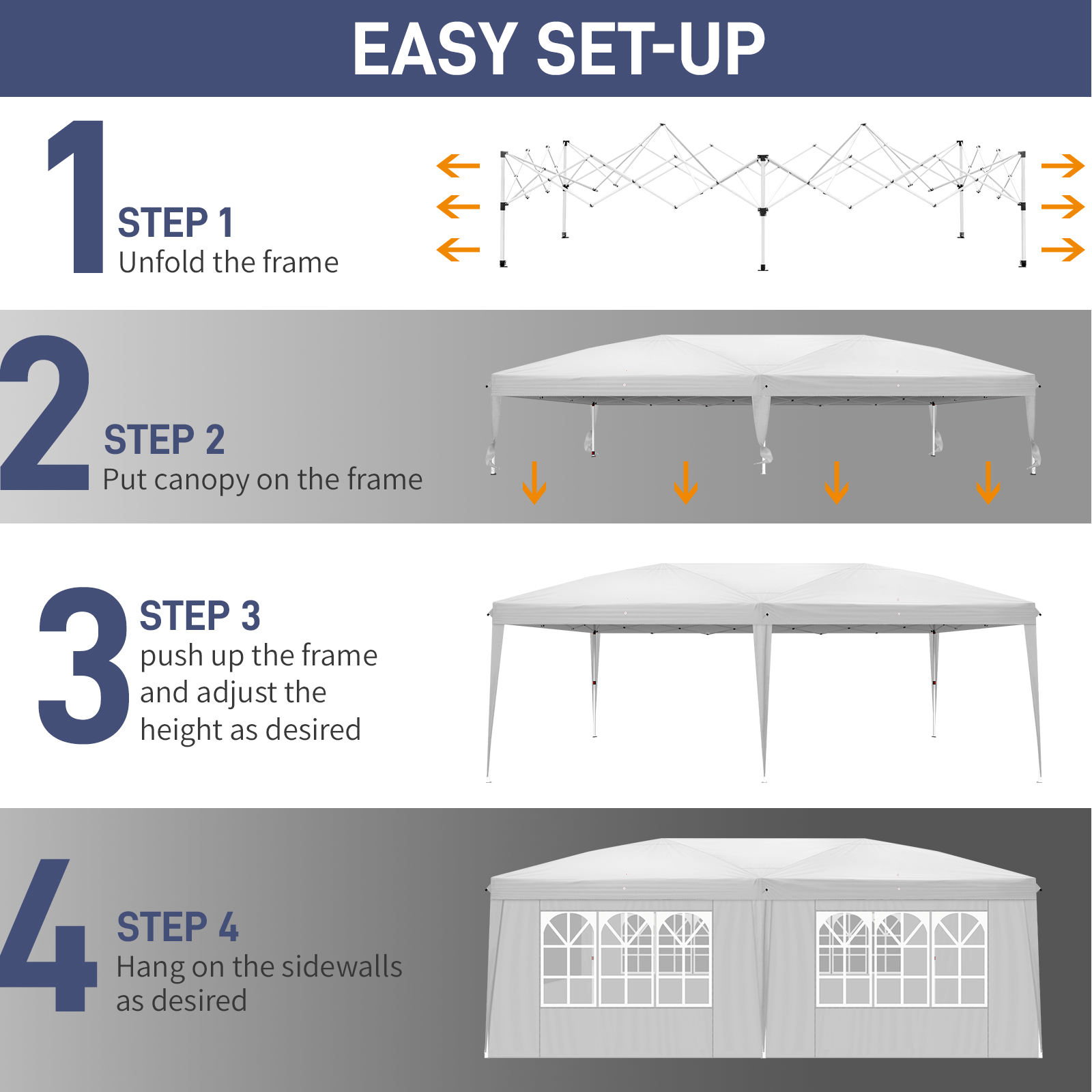 2X2m 3X3m 3x6m Pop-up Gazebo Marquee Canopy Outdoor Garden Party Wedding Tent UK - Picture 102 of 126