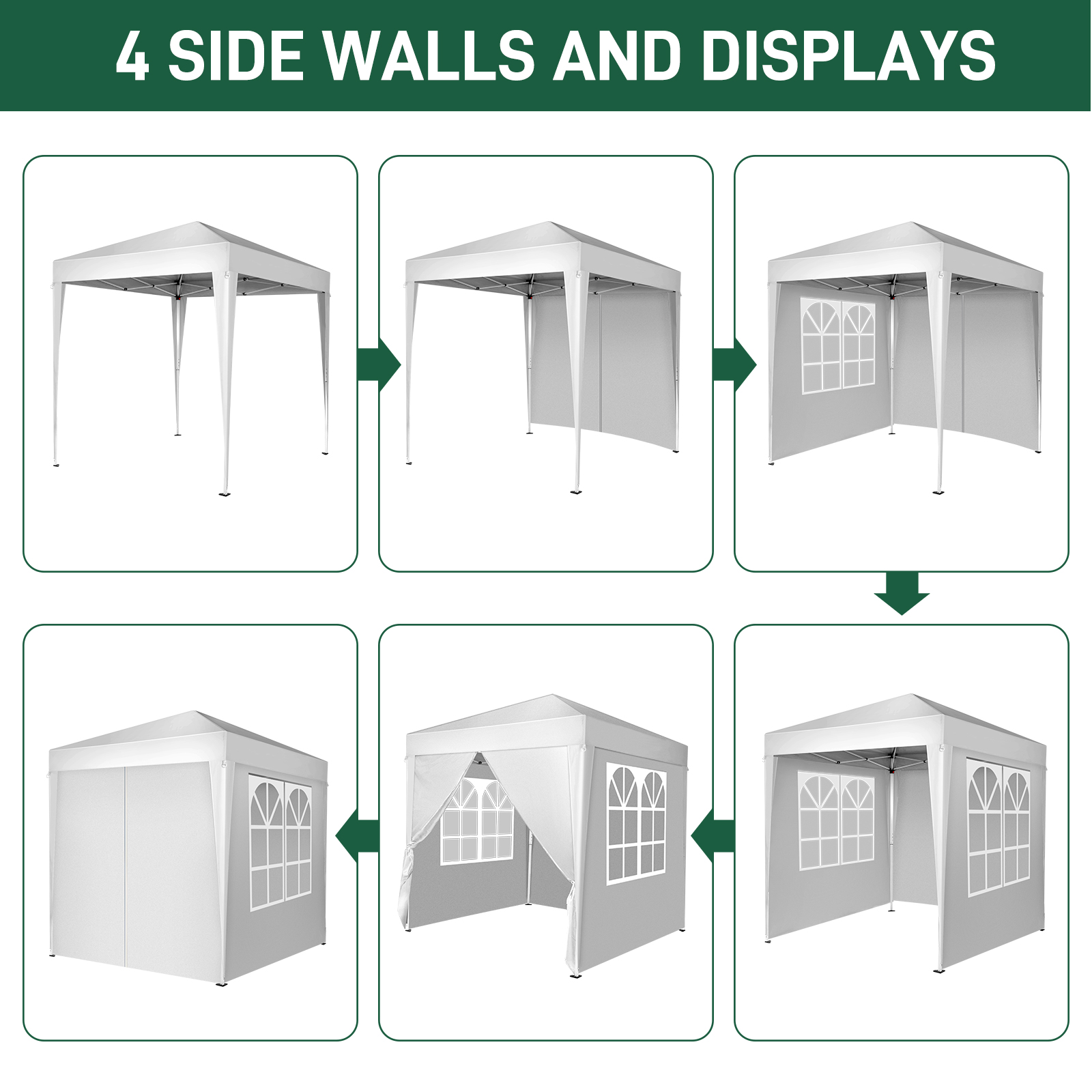 2X2m 3X3m 3x6m Pop-up Gazebo Marquee Canopy Outdoor Garden Party Wedding Tent UK - Picture 28 of 126