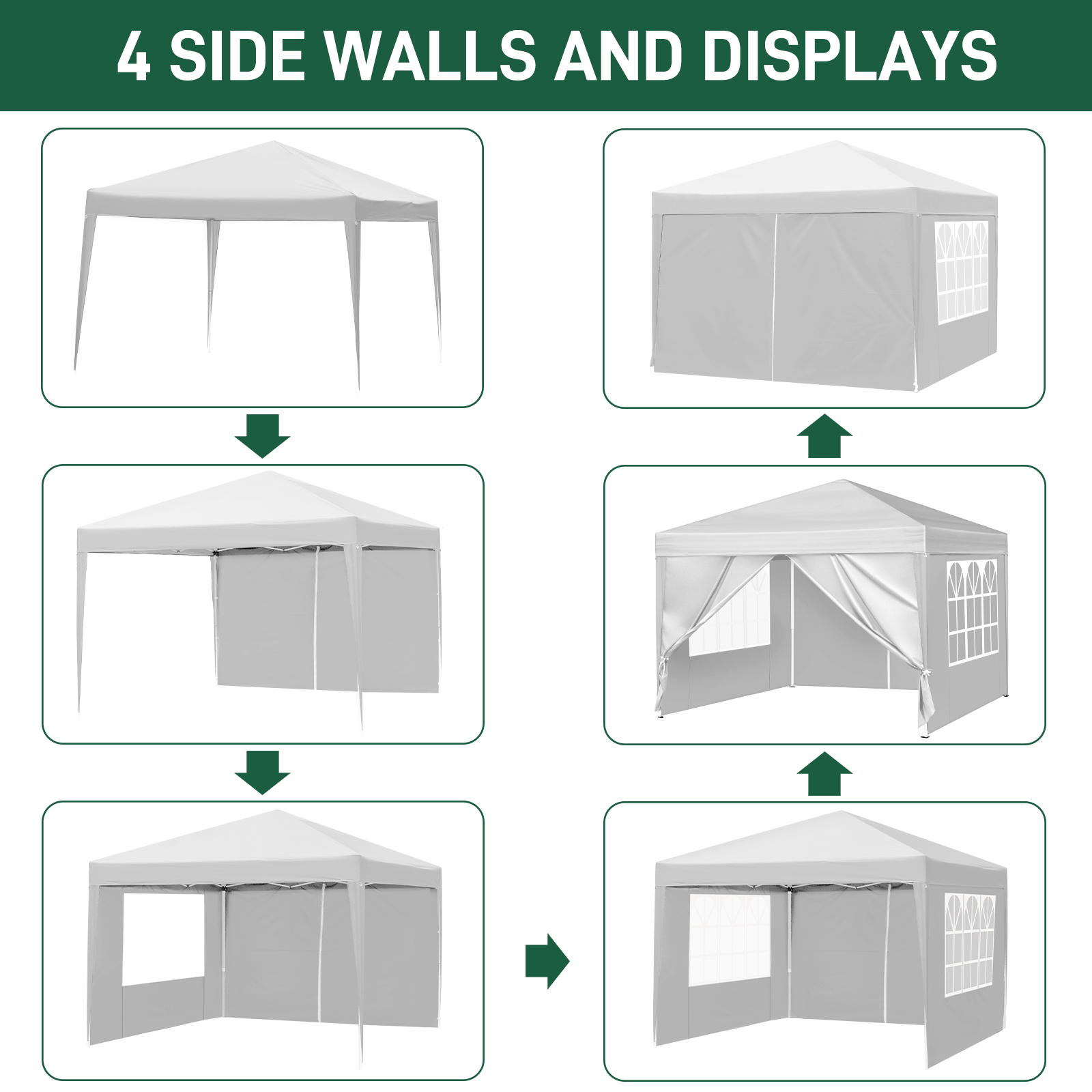2X2m 3X3m 3x6m Pop-up Gazebo Marquee Canopy Outdoor Garden Party Wedding Tent UK - Picture 36 of 126