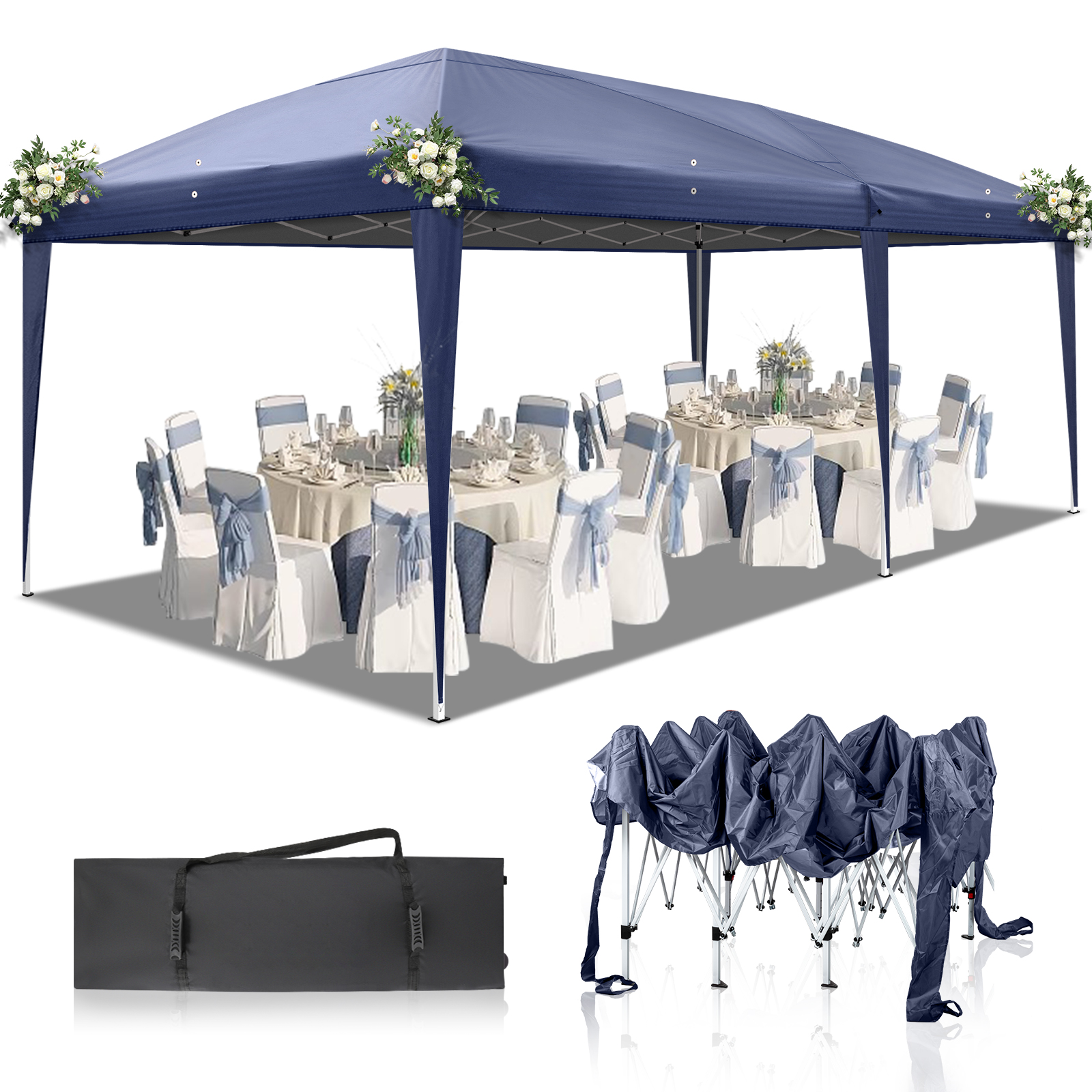 Pavillon 2x23x33x63x9m Faltpavillon Pop Up Partyzelt Gartenzelt UV Schutz DE