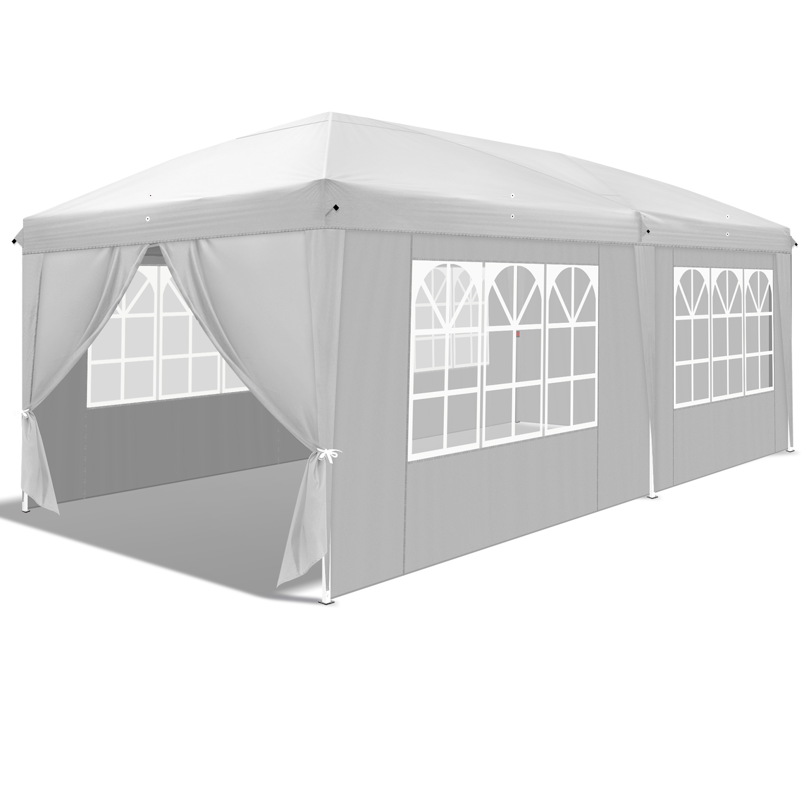 Pavillon Faltpavillon 3x6m Wasserdicht mit 6 Seitenteilen und Fenstern Partyzelt