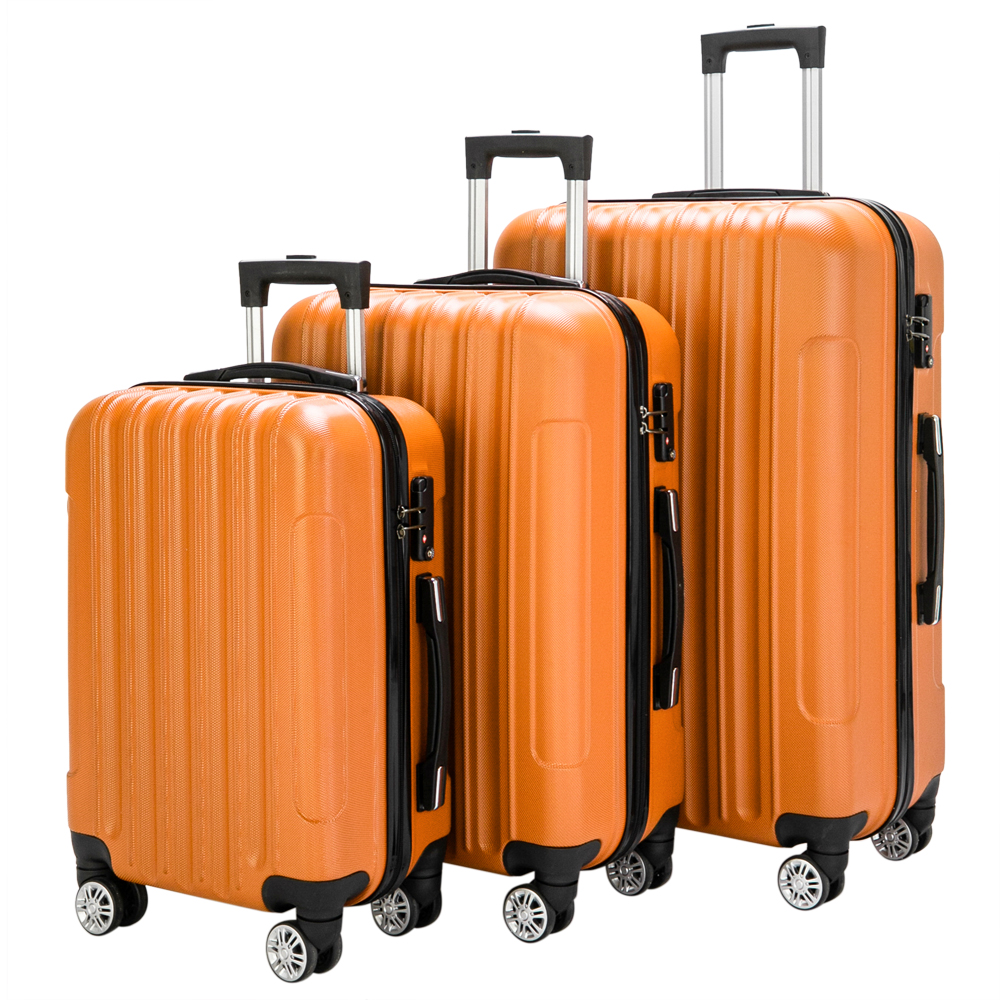 20"24"28" Trolley Case 3-Piece Hardside Lightweight Spinner Luggage Bag Set TSA - Picture 27 of 40