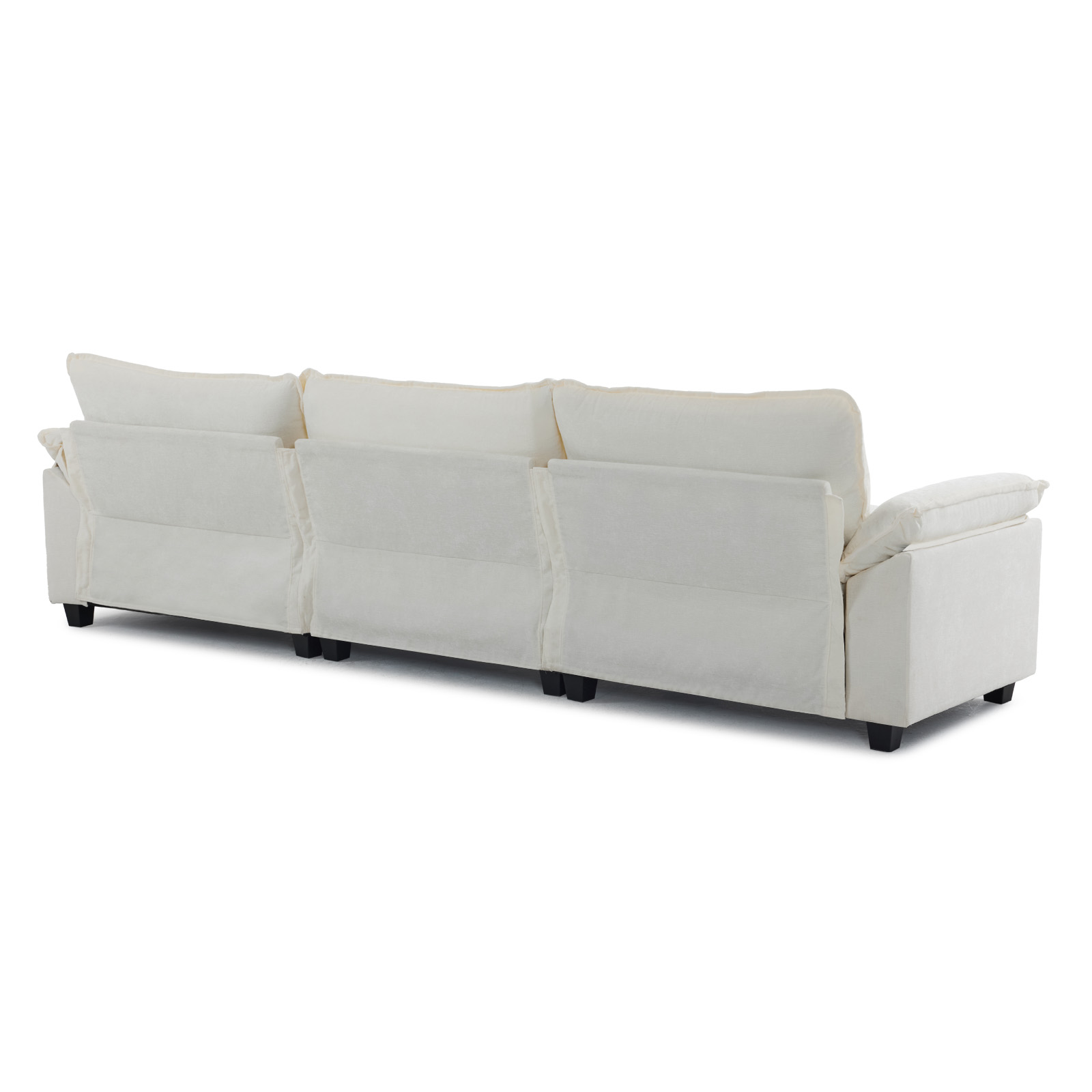 122" Modern Sectional Sofa U Shaped Couch Chenille Sleeper Set for Living Room - Picture 3 of 13