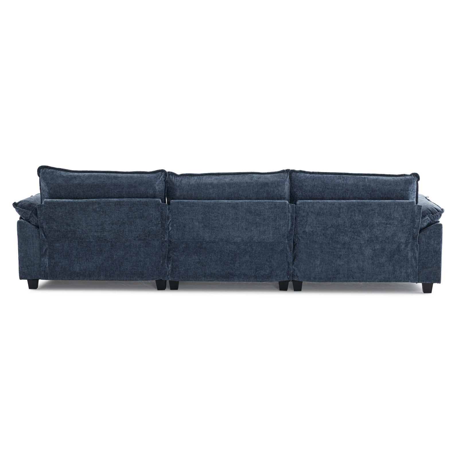 122" Modern Sectional Sofa U Shaped Couch Chenille Sleeper Set for Living Room - Picture 8 of 13