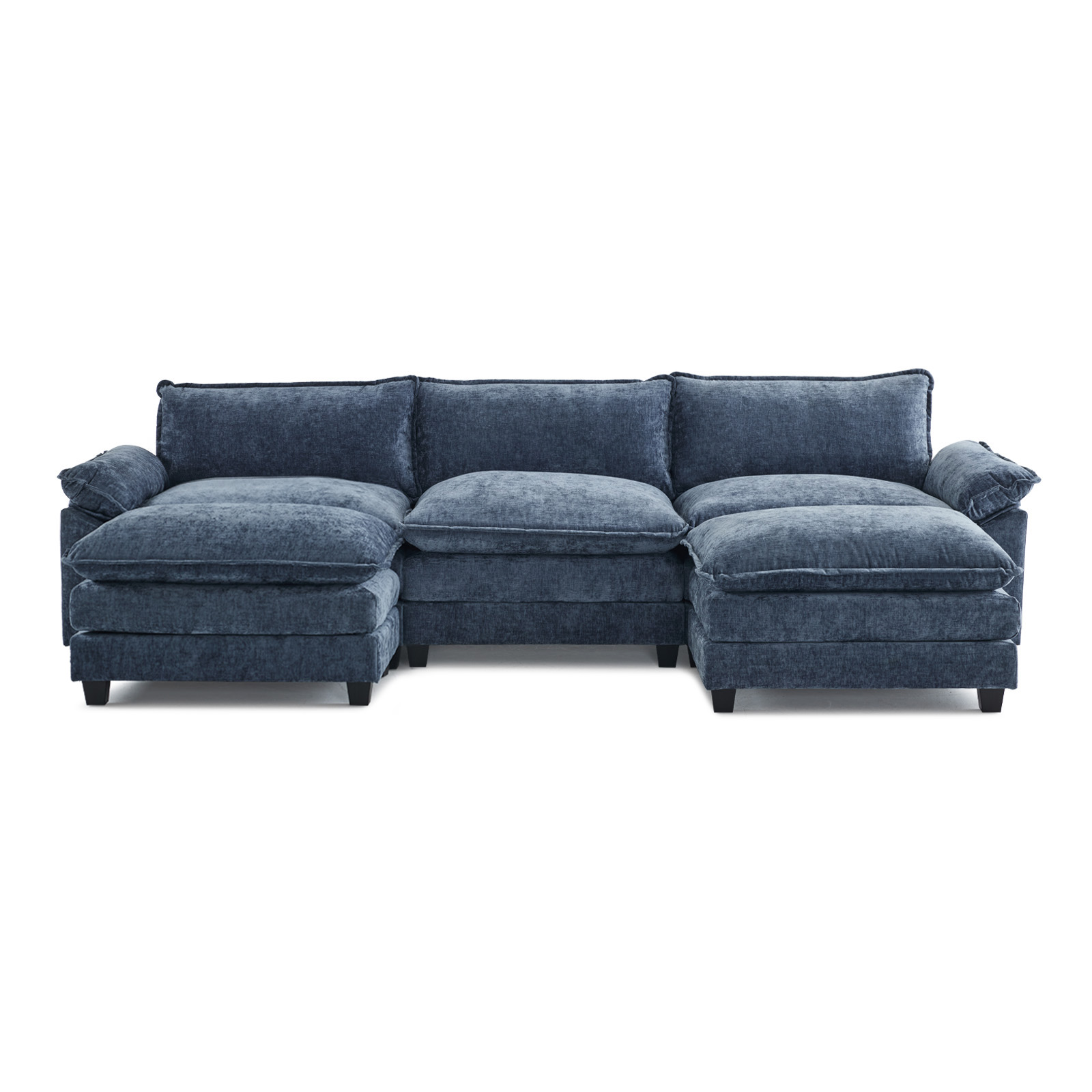 120" W Sectional Sofa Modular Comfy Cloud Counch Modern U Shape Sofa Set - Picture 12 of 12