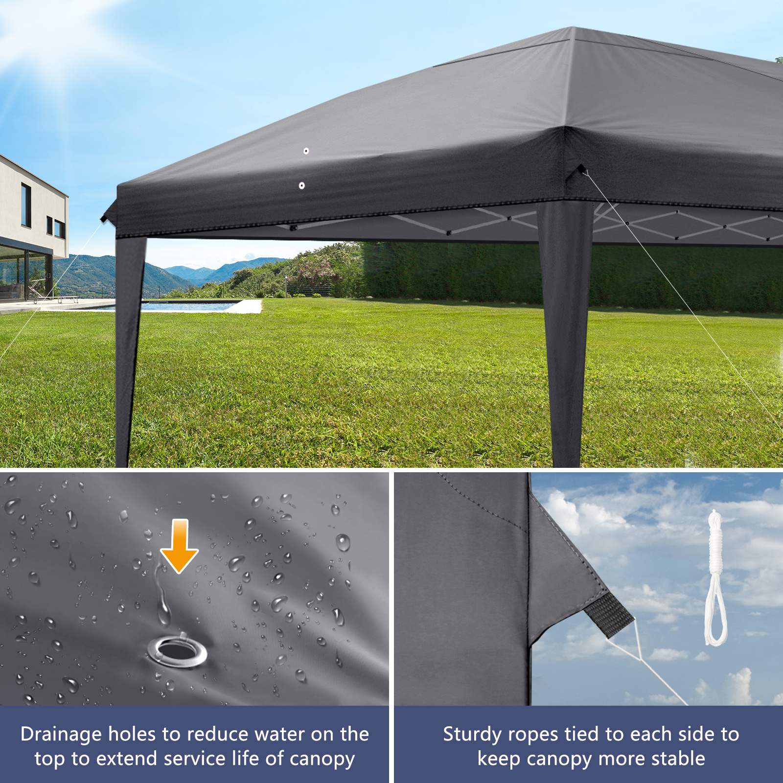 2X2m 3X3m 3x6m Pop-up Gazebo Marquee Canopy Outdoor Garden Party Wedding Tent UK - Picture 123 of 126