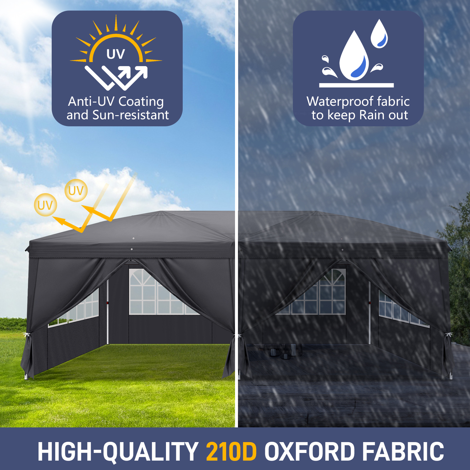 2X2m 3X3m 3x6m Pop-up Gazebo Marquee Canopy Outdoor Garden Party Wedding Tent UK - Picture 124 of 126