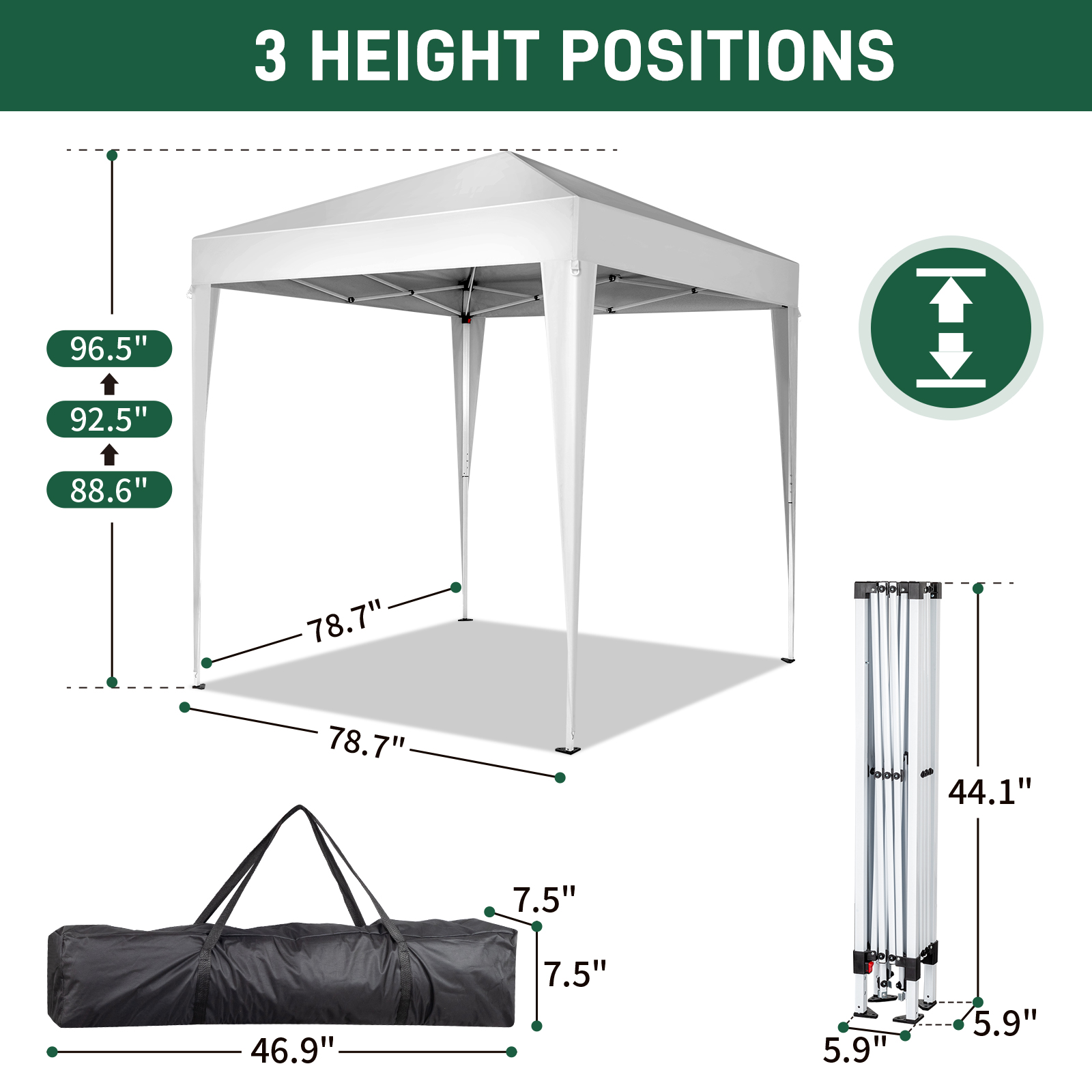 Pop Up 2x2M Gazebo Marquee Canopy Outdoor Garden Party Wedding Tent Waterproof - Picture 17 of 19