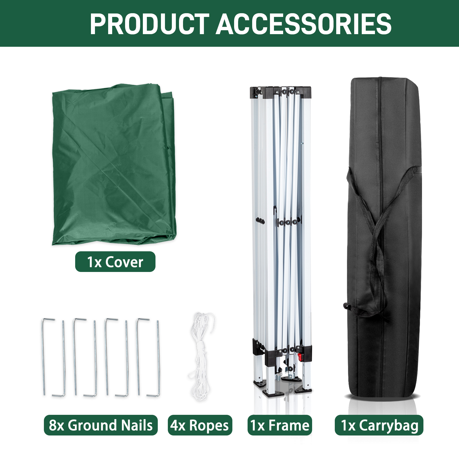 2Mx2M Pop up Gazebo Grey/Blue/Green Waterproof Commercial Grade MarketStall UK - Picture 9 of 48