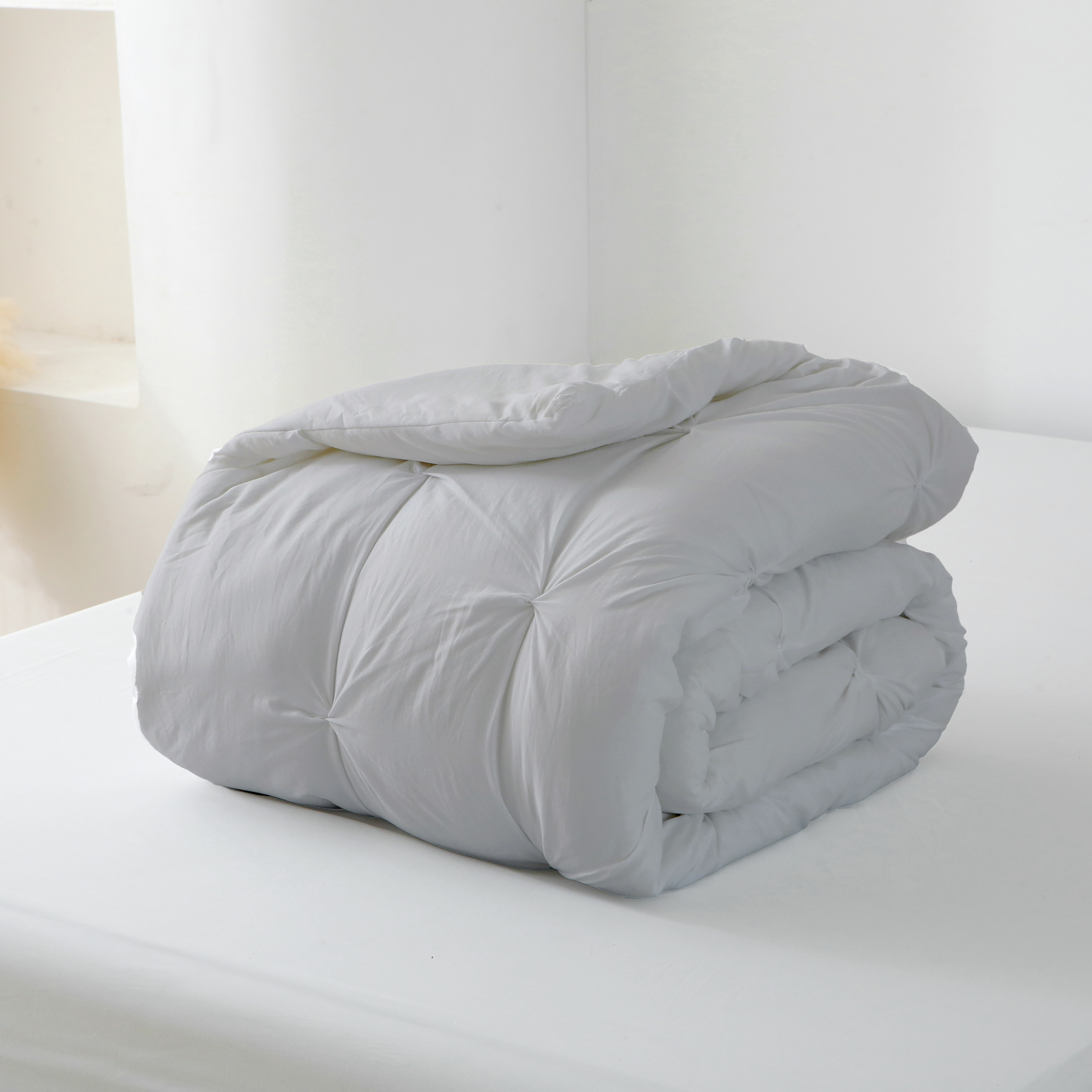 3Pcs King Size Pintuck Down Alternative Comforter Set Bedding Set w/Pillow Shams - Picture 25 of 26