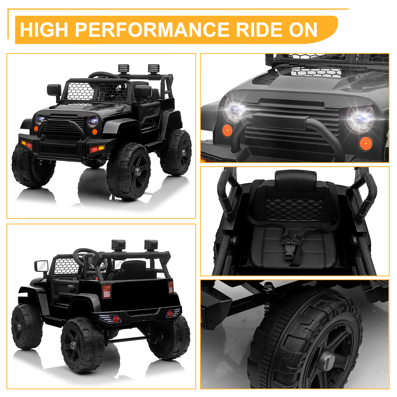Fun-filled 12V Electric Jeep For Kids: With Parental Remote Control And Safety