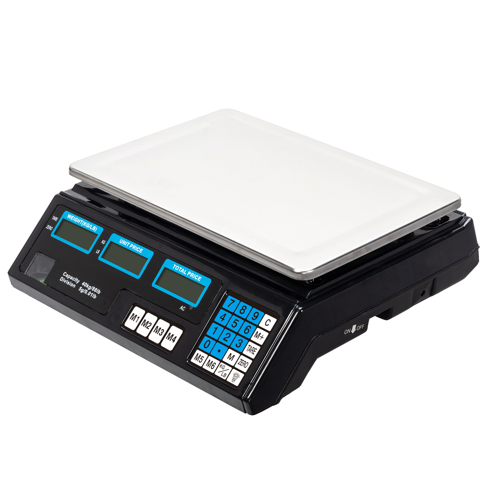 40kg/5g Digital Price Computing Scale for Market Vegetable Fruit Weigh UK