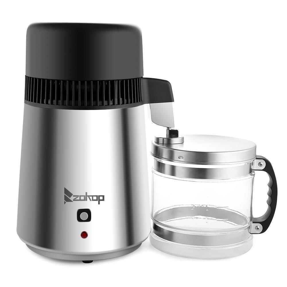 ZOKOP 4L Water Distiller Electric Purifier Stainless Steel Glass Water Filters - Picture 15 of 21