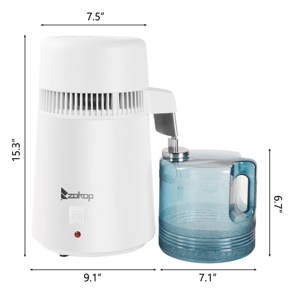 New 4L Water Distiller Electric Purifier Stainless Steel Glass Water Filters UK - Picture 9 of 21
