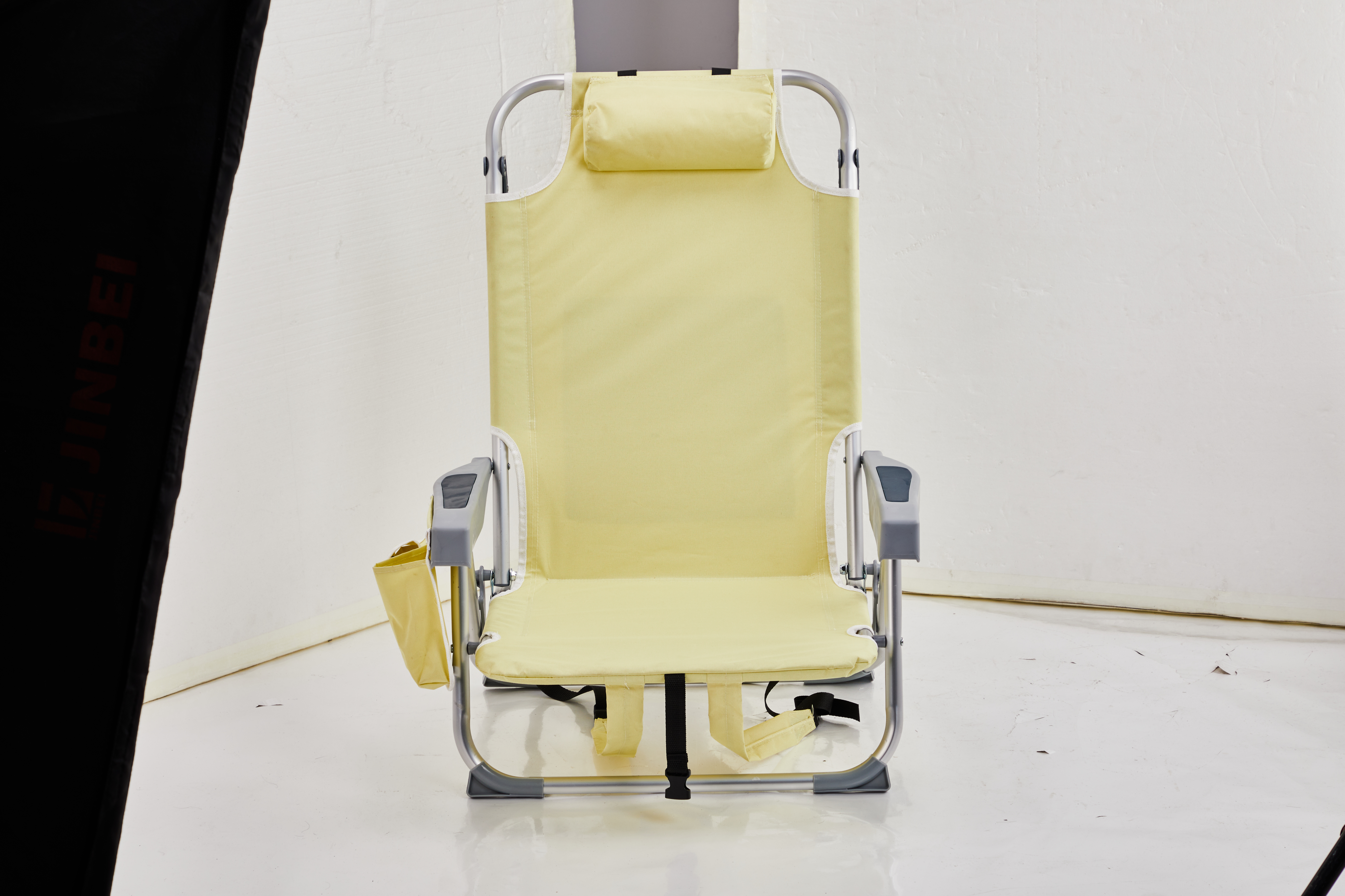 32.3" Backpack Beach Camping Chair, Folding Heavy Duty, Aluminum Reclining Chair - Picture 7 of 8