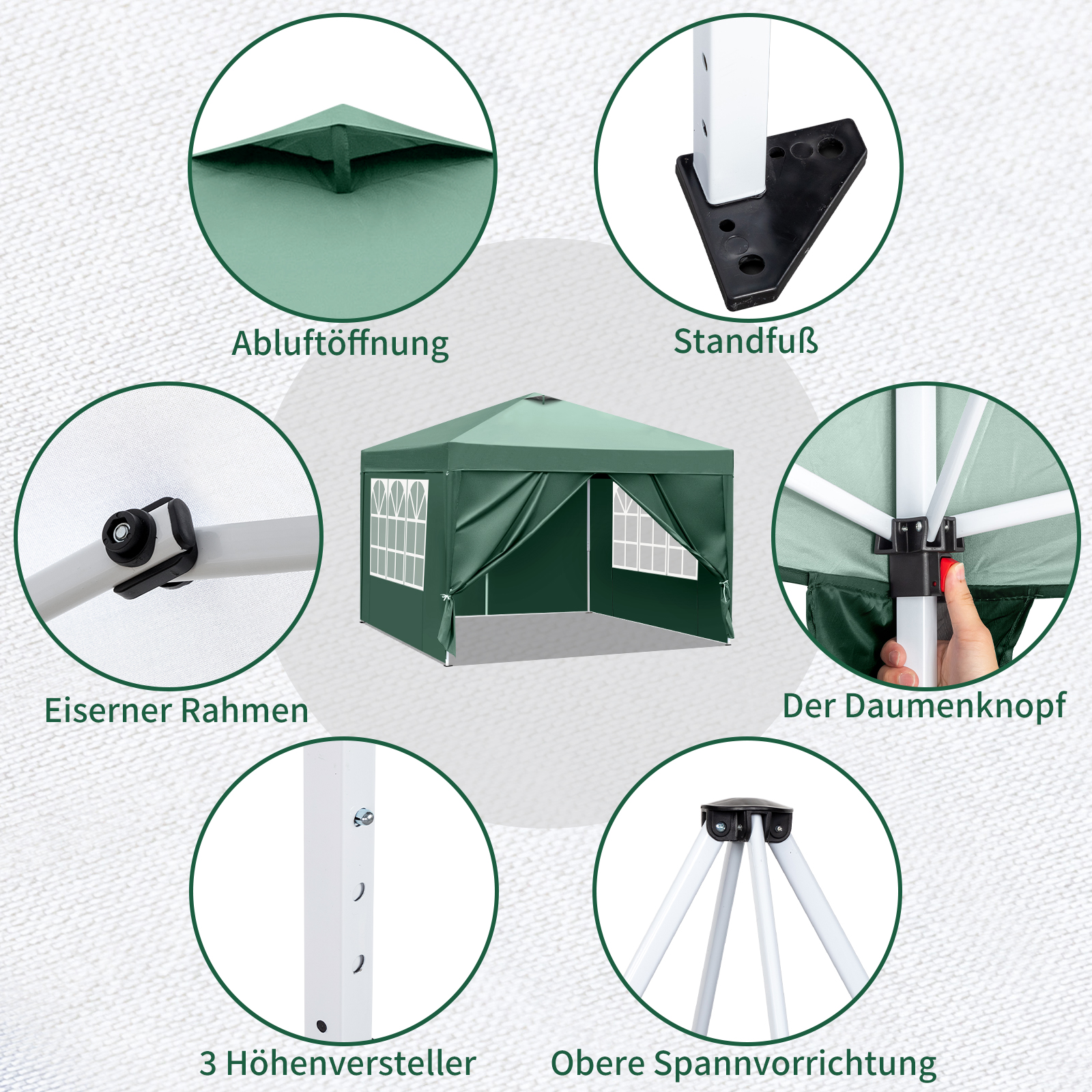 Pavillon 2x23x3 M Wasserdicht Faltpavillon Partyzelt Gartenzelt UV Schutz 2025
