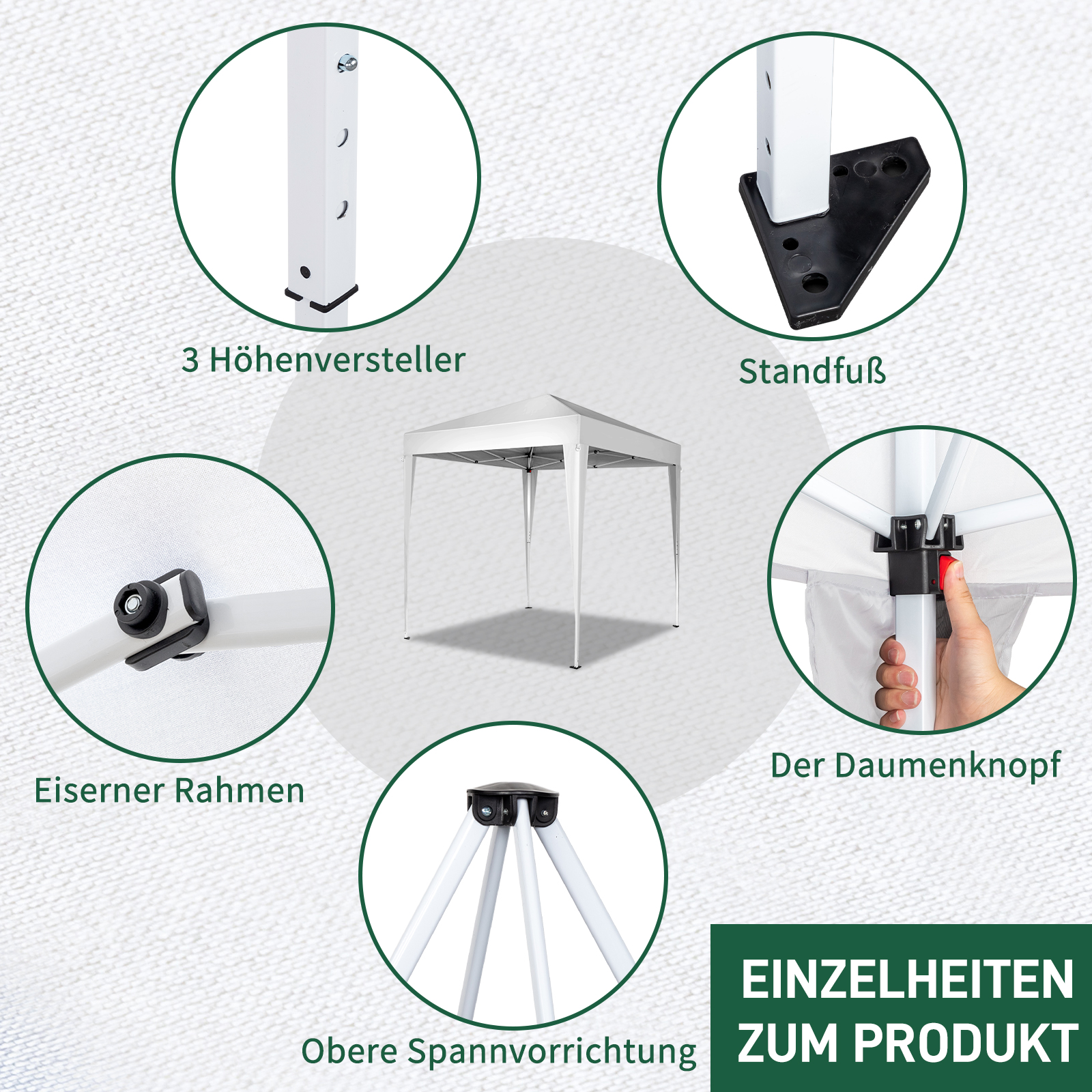 Pavillon 2x23x3 M Wasserdicht Faltpavillon Partyzelt Gartenzelt UV Schutz 2025