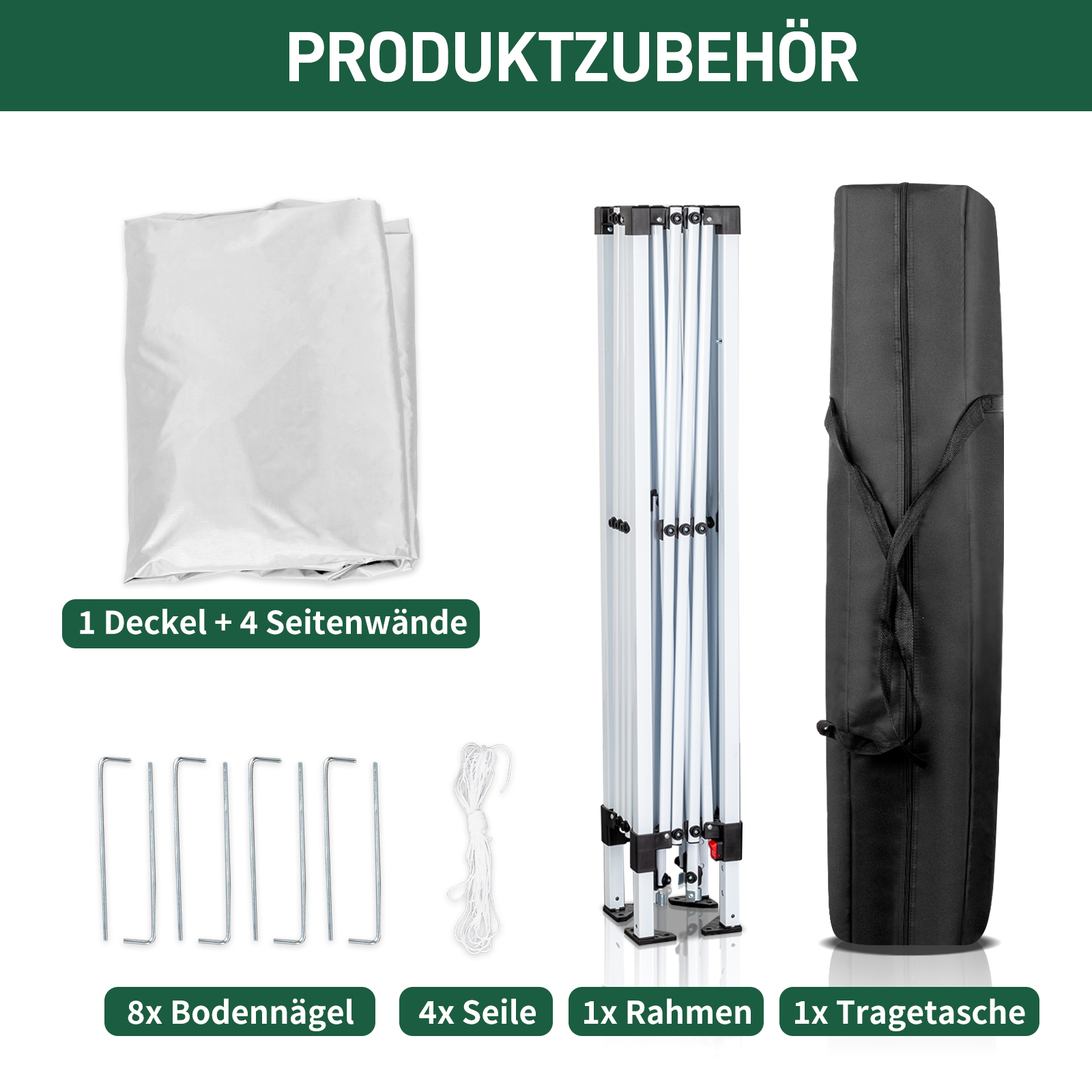 Pavillon 2x23x3 M Wasserdicht Faltpavillon Partyzelt Gartenzelt UV Schutz 2025