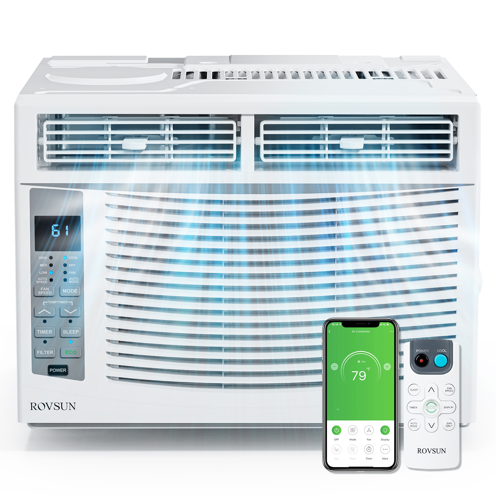 5000-6000BTU Window Air Conditioner, Energy-Saving Window AC Unit & Window Kit - Picture 10 of 17