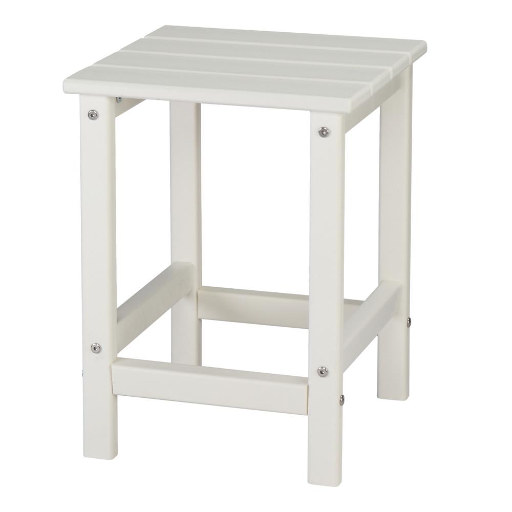 Square Outdoor Side Table Patio Side Table, HDPE End Tables for Backyard Pool