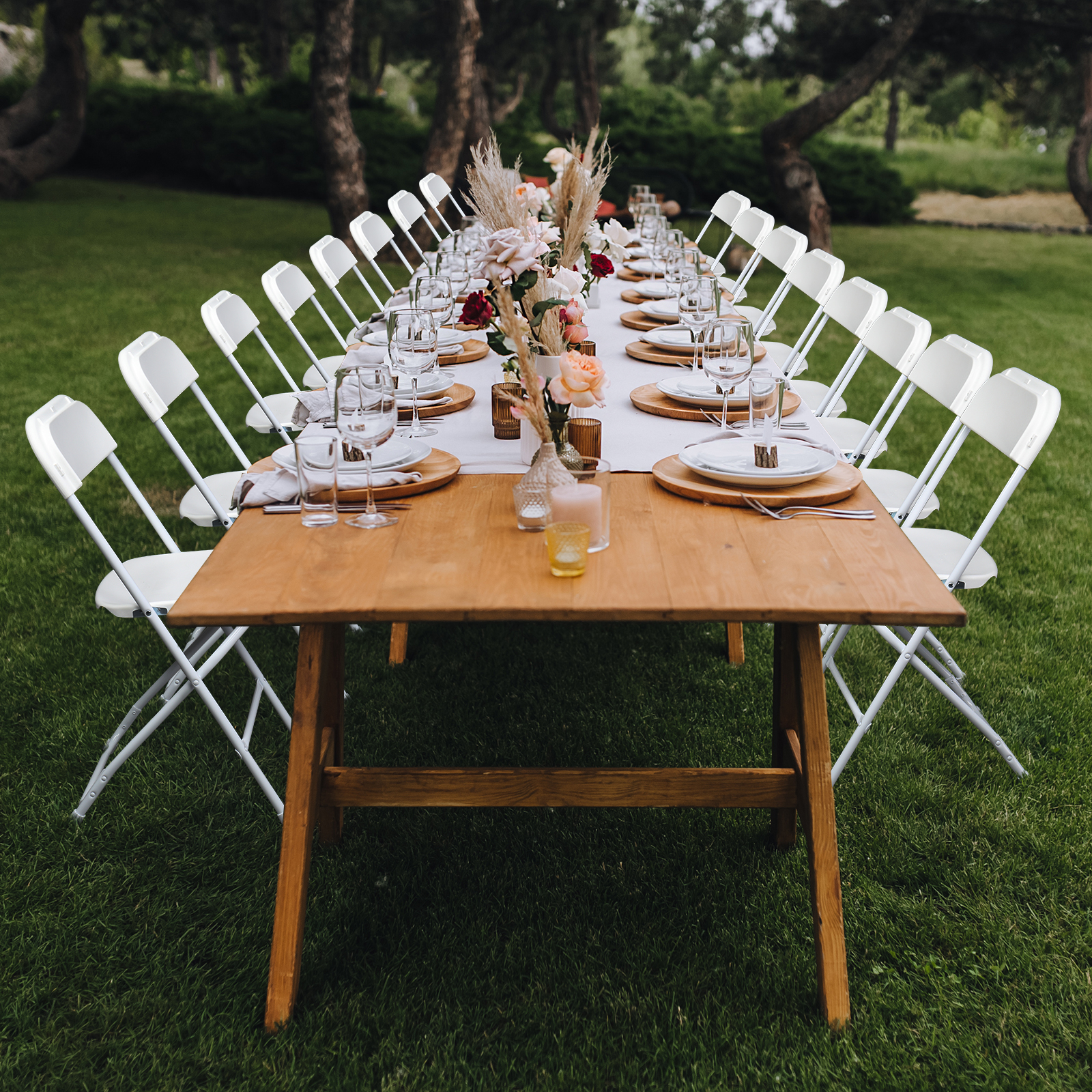 (5 to 25 PACK) Folding Plastic Stackable Chairs for Home Office Wedding Party - Picture 29 of 30
