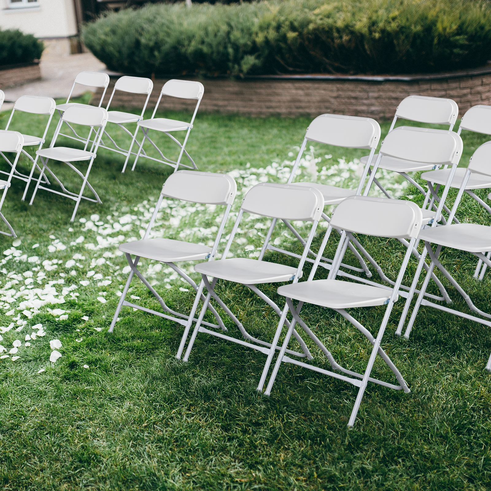 (5 to 25 PACK) Folding Plastic Stackable Chairs for Home Office Wedding Party - Picture 28 of 30