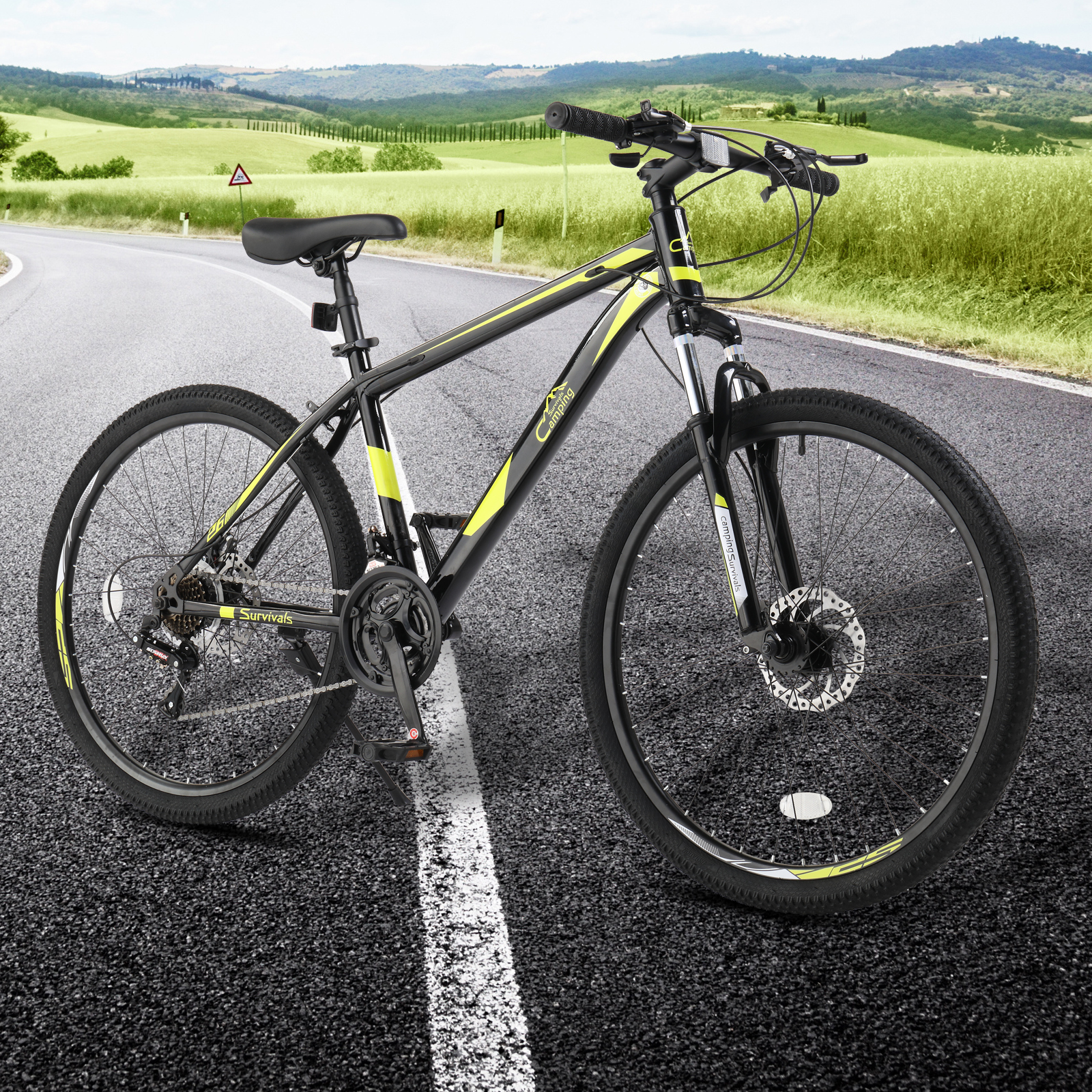 21 Speeds MTB 26" Mountain Bike Cycling Trail with Full Suspension