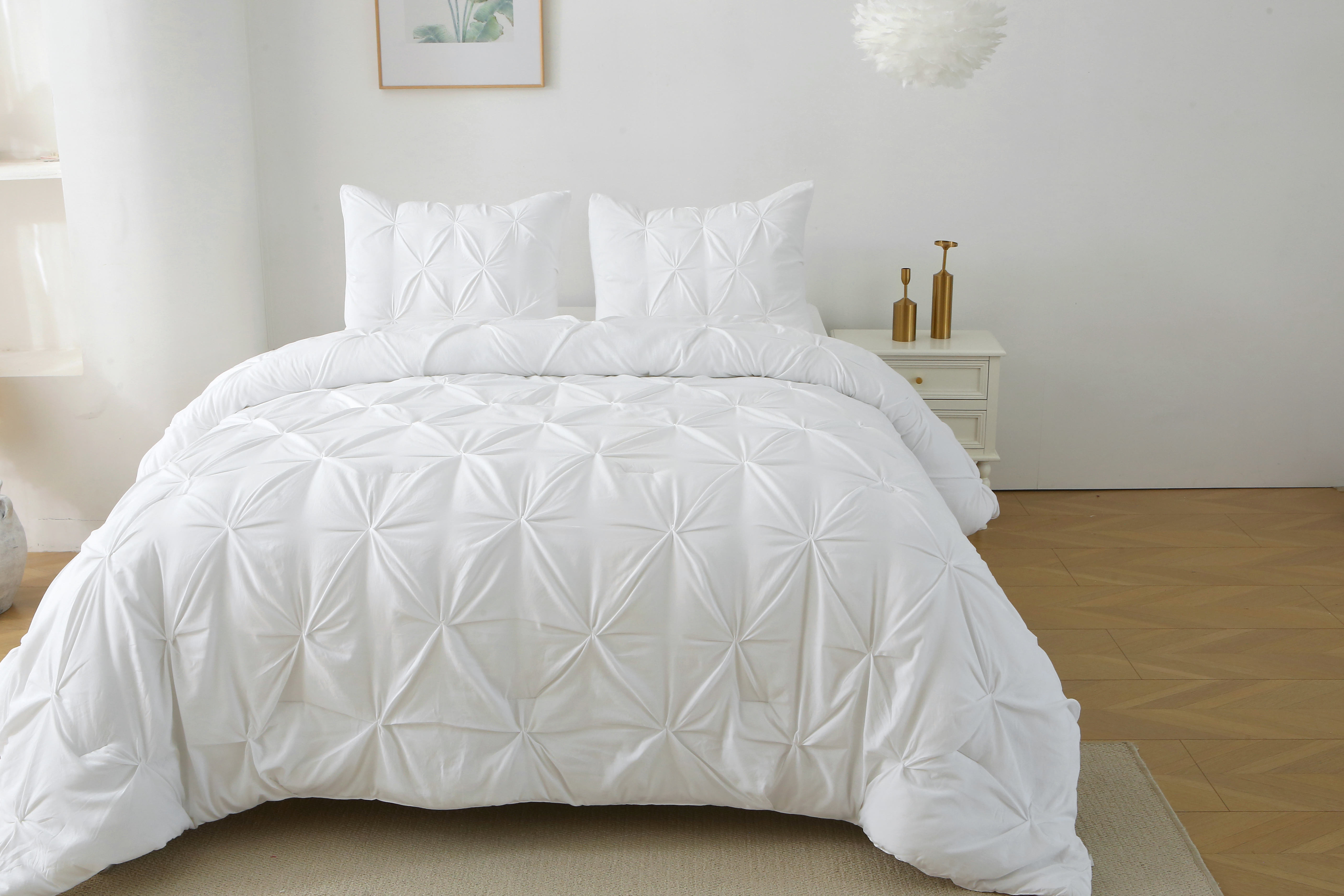 King Queen Size 3Pieces Comforter Set 1 Duvet Cover 90x90" & 2 Pillow Shams - Picture 29 of 44