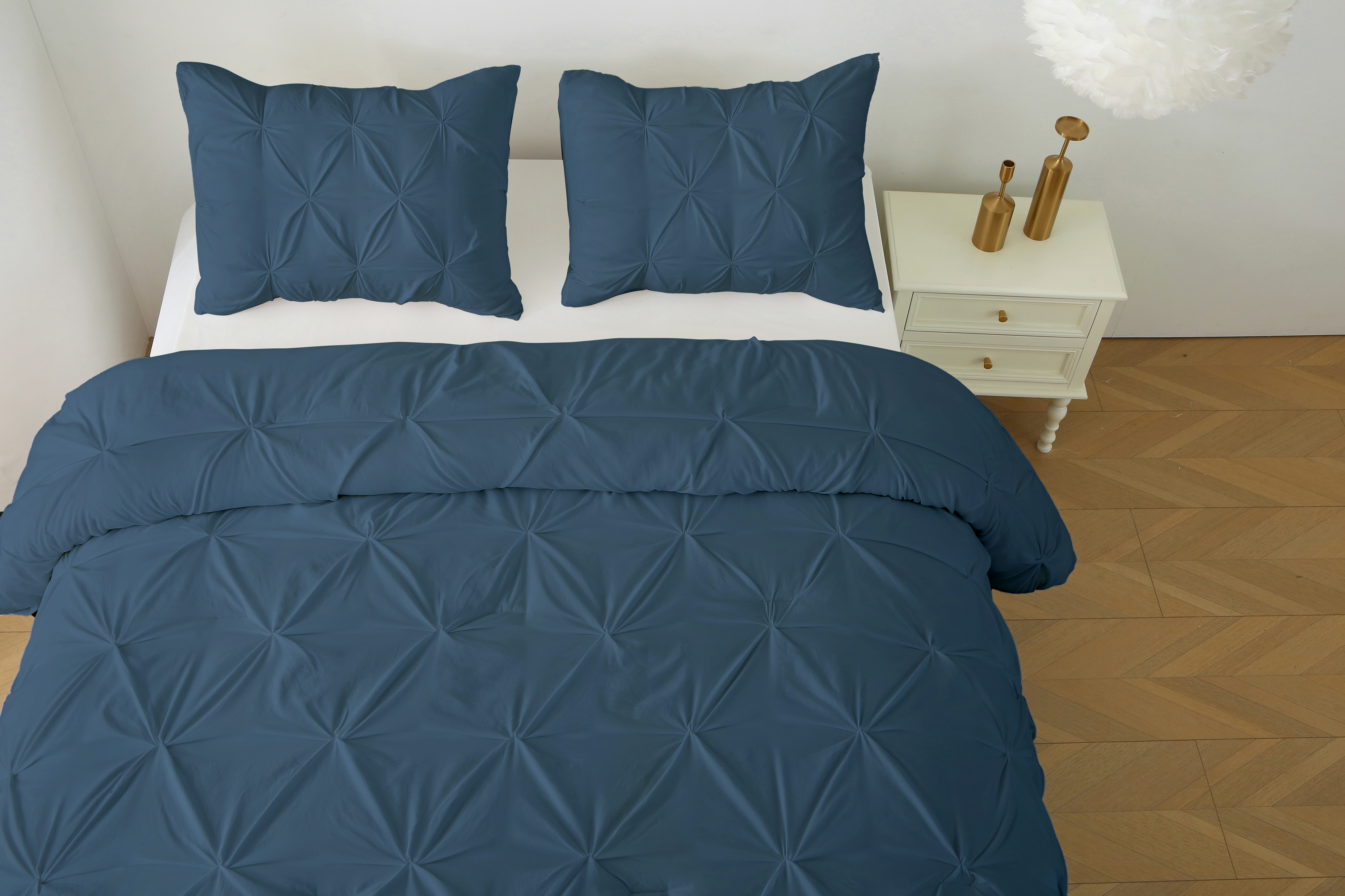 King Queen Size 3Pieces Comforter Set 1 Duvet Cover 90x90" & 2 Pillow Shams - Picture 34 of 44
