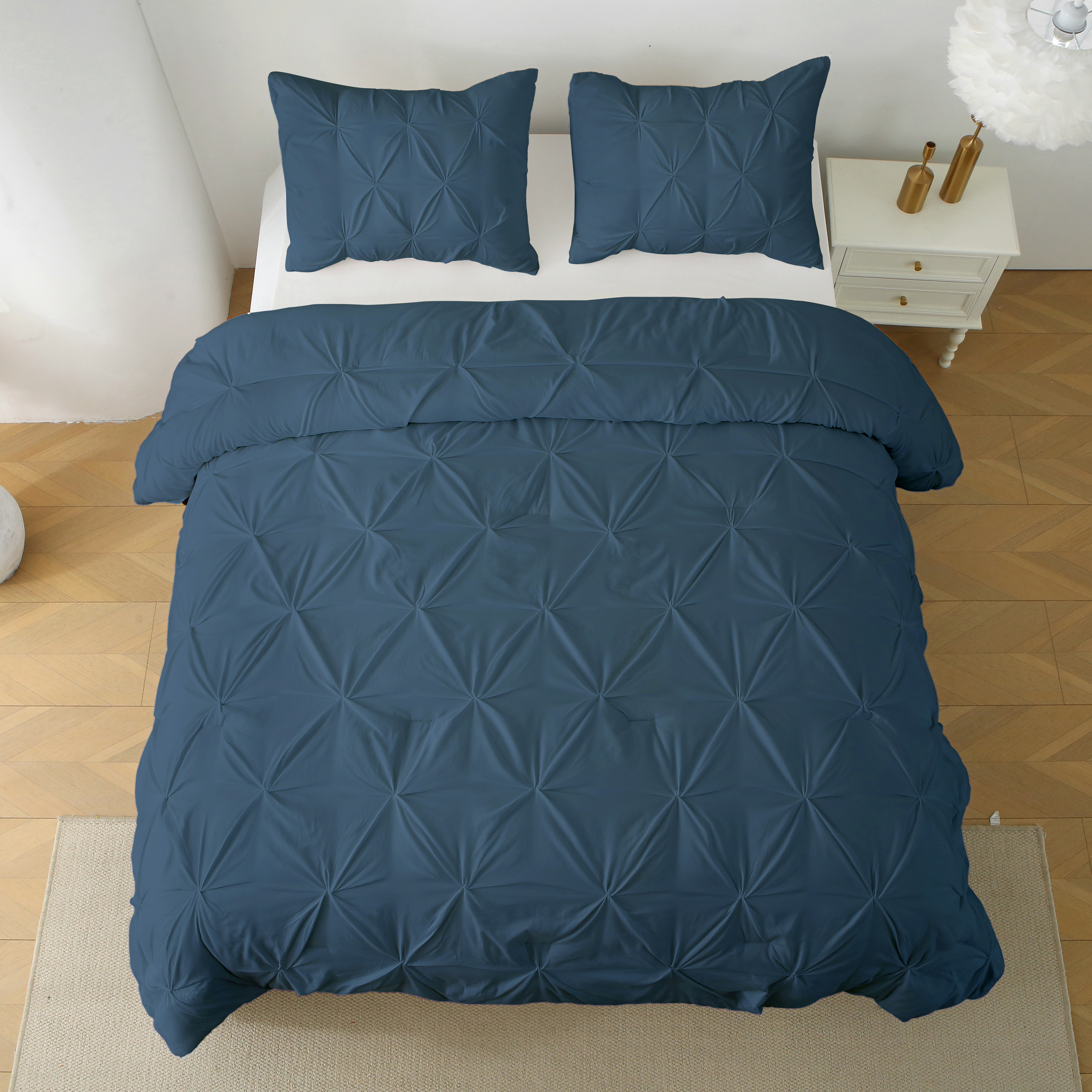 King Queen Size 3Pieces Comforter Set 1 Duvet Cover 90x90" & 2 Pillow Shams - Picture 44 of 44