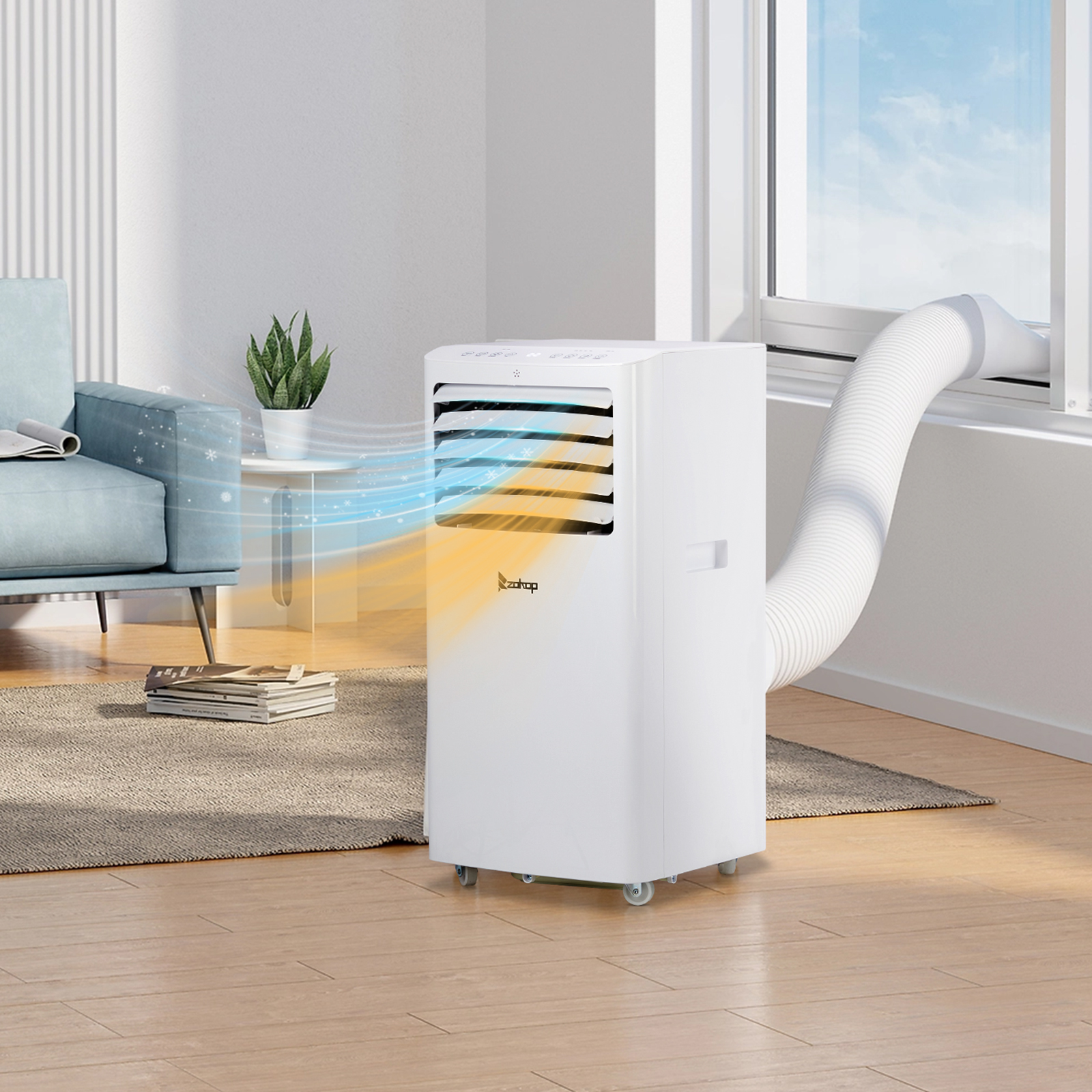 5in1 12000BTU Portable Air Conditioner Air Cooler Dehumidifier LED Touch R290