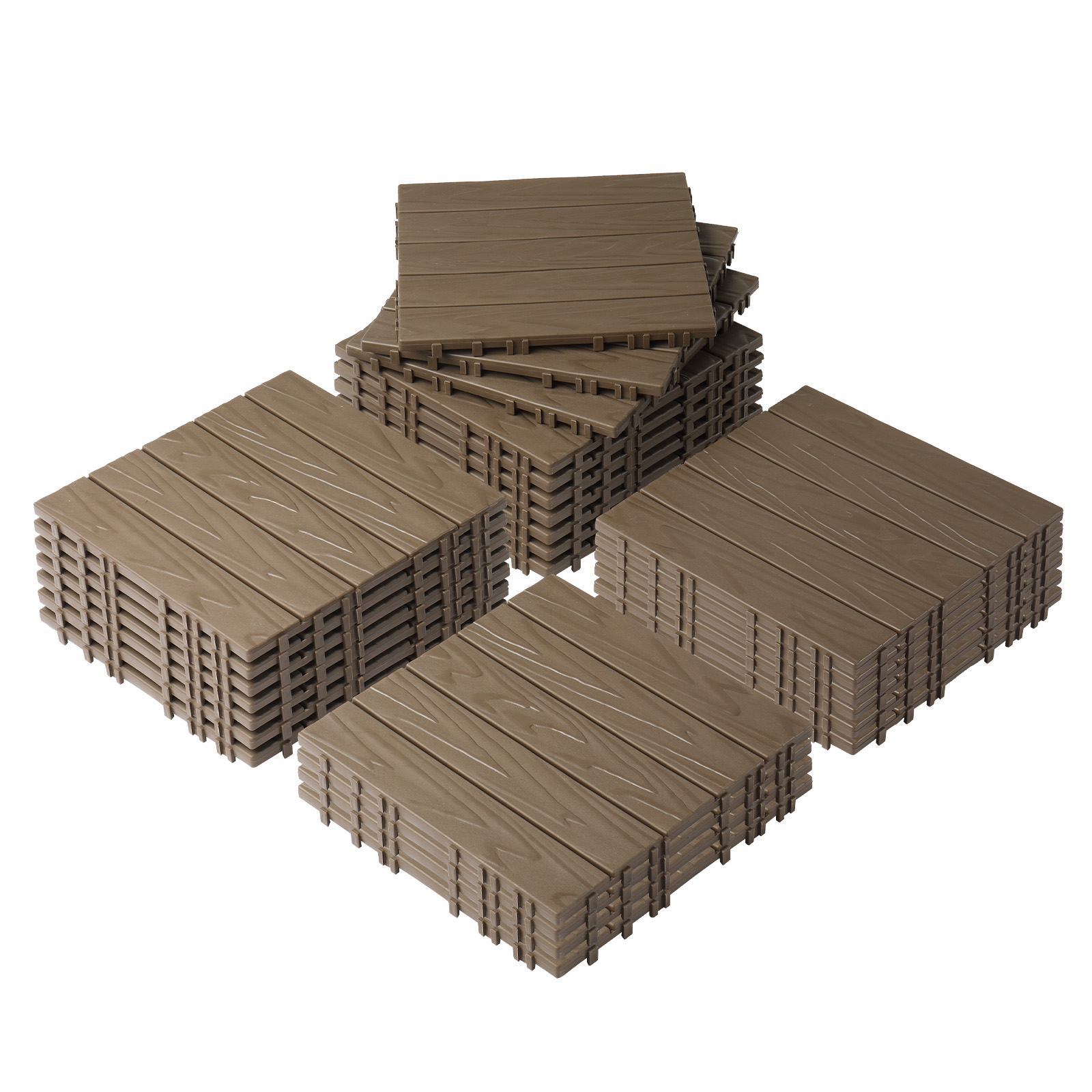 27x Plastic Patio Deck Tiles Interlocking Flooring Indoor&Outdoor 29X29/30X30CM - Picture 28 of 35