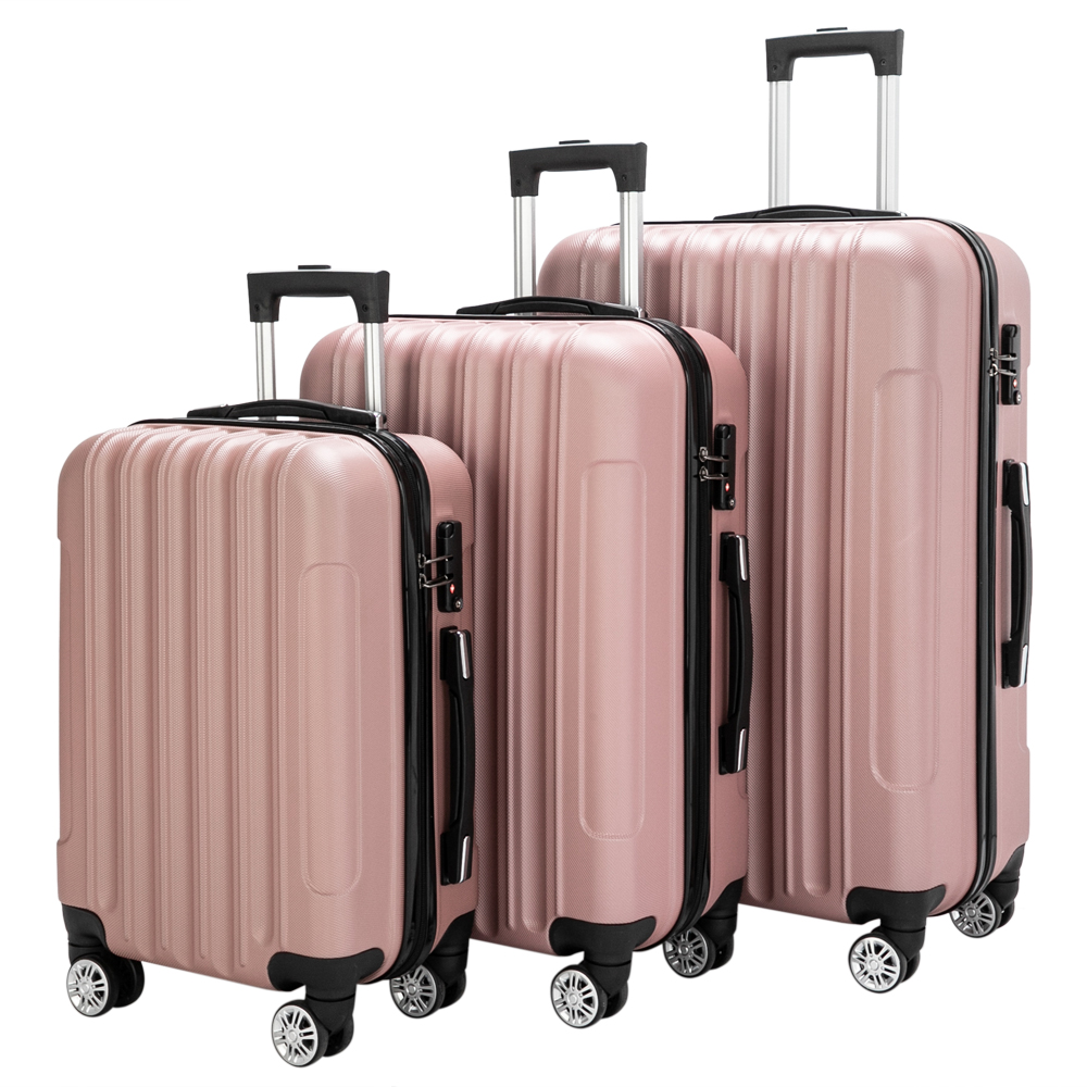 20″24″28″ Nested Spinner Hardsid Suitcase Luggage Set TSA Lock Bag Colors