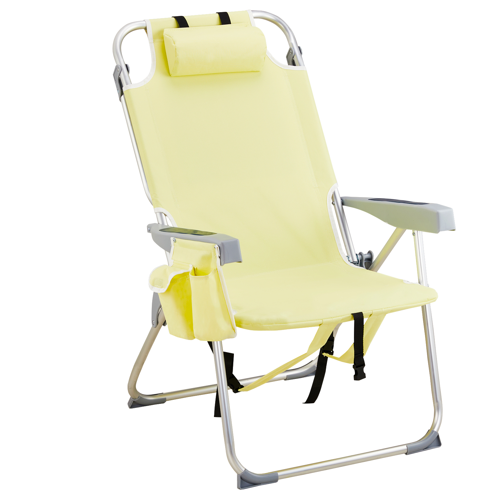 Backpack Beach Camping Chair, Aluminum 600D Polyester Fabric with Cup Holder - Picture 15 of 15