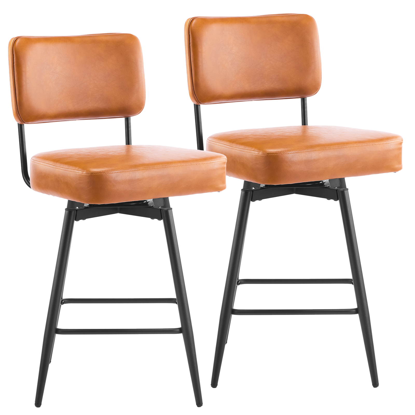 Counter Height Swivel Bar Stools Set of 2 26" Seat Height for Kitchen Island - Picture 20 of 20
