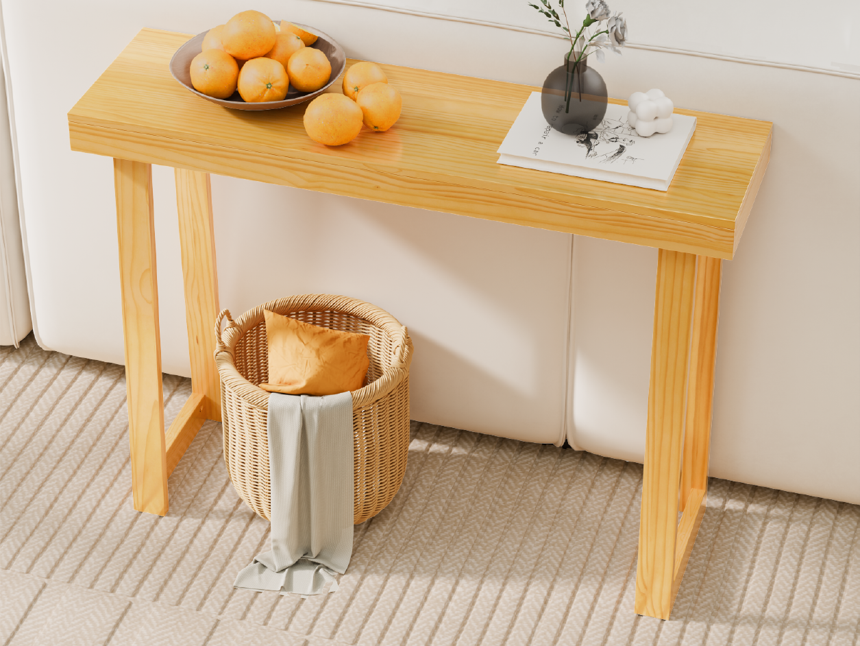 Solid Wood Console Table Narrow Sofa Table Behind Couch Slim Sofa Tables Black