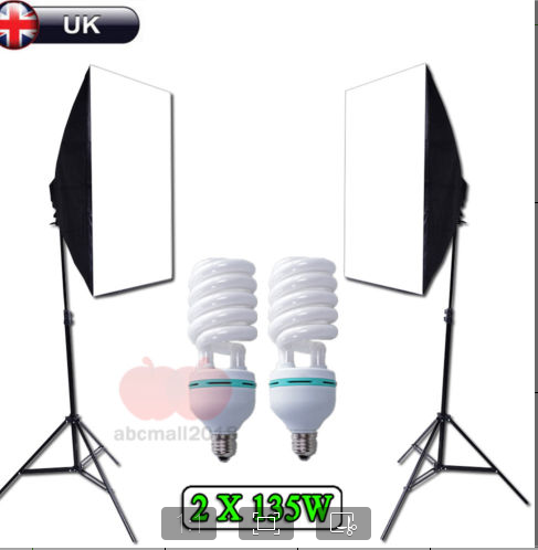 135W Softbox Lighting Kit Video Photo Soft Box Continuous Light Stand Studio UK - Picture 18 of 18