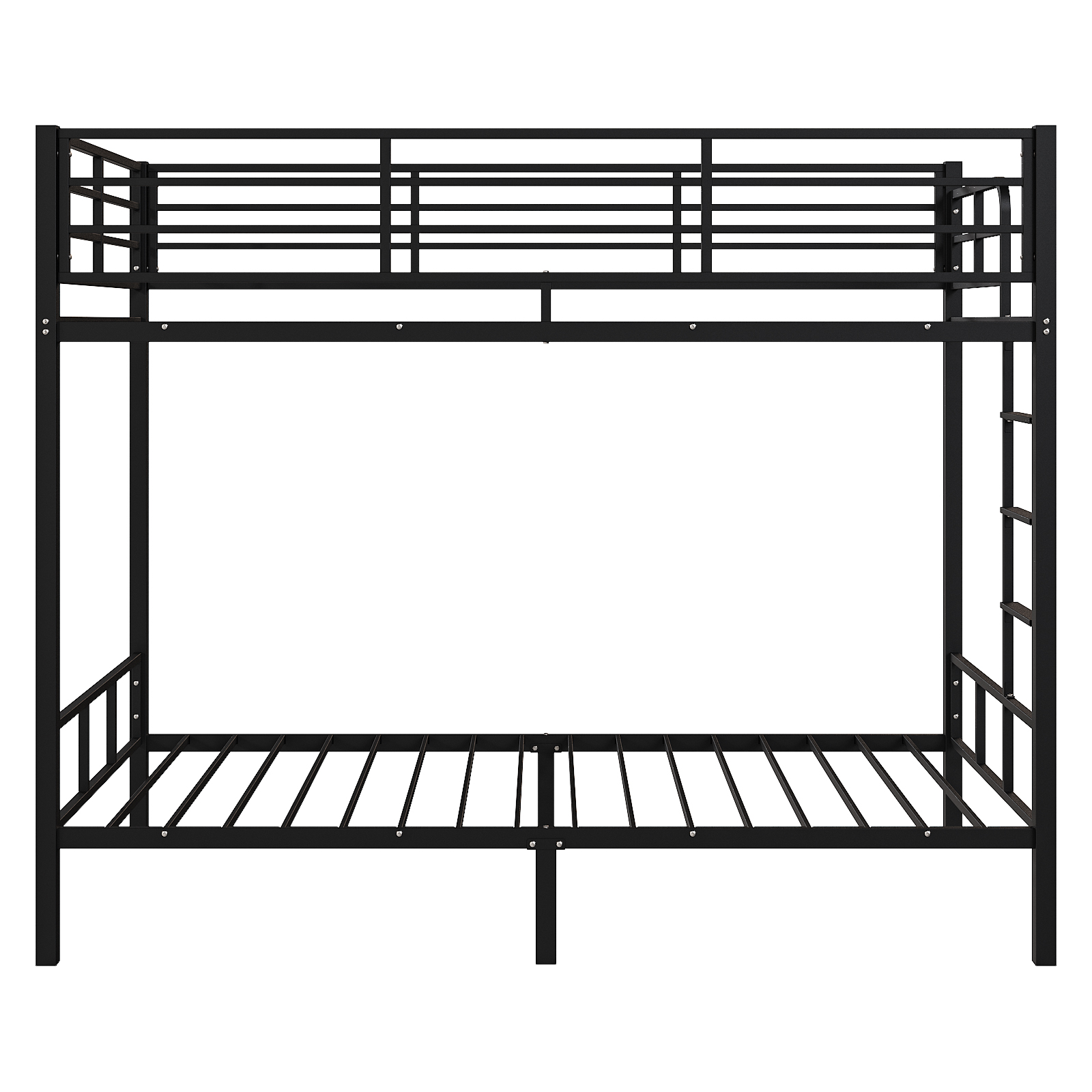 Bunk Bed Twin Over Twin Industrial Twin Bunk Beds Frame with Ladder for Kids