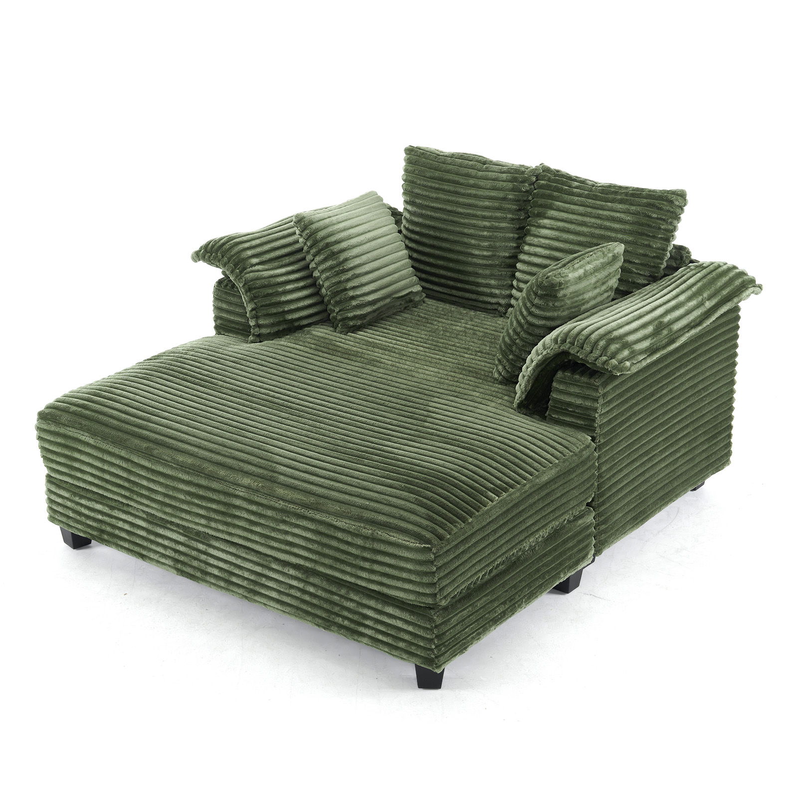 Oversized Chair with Ottoman Indoor Large Lounge Chair with Throw Pillows