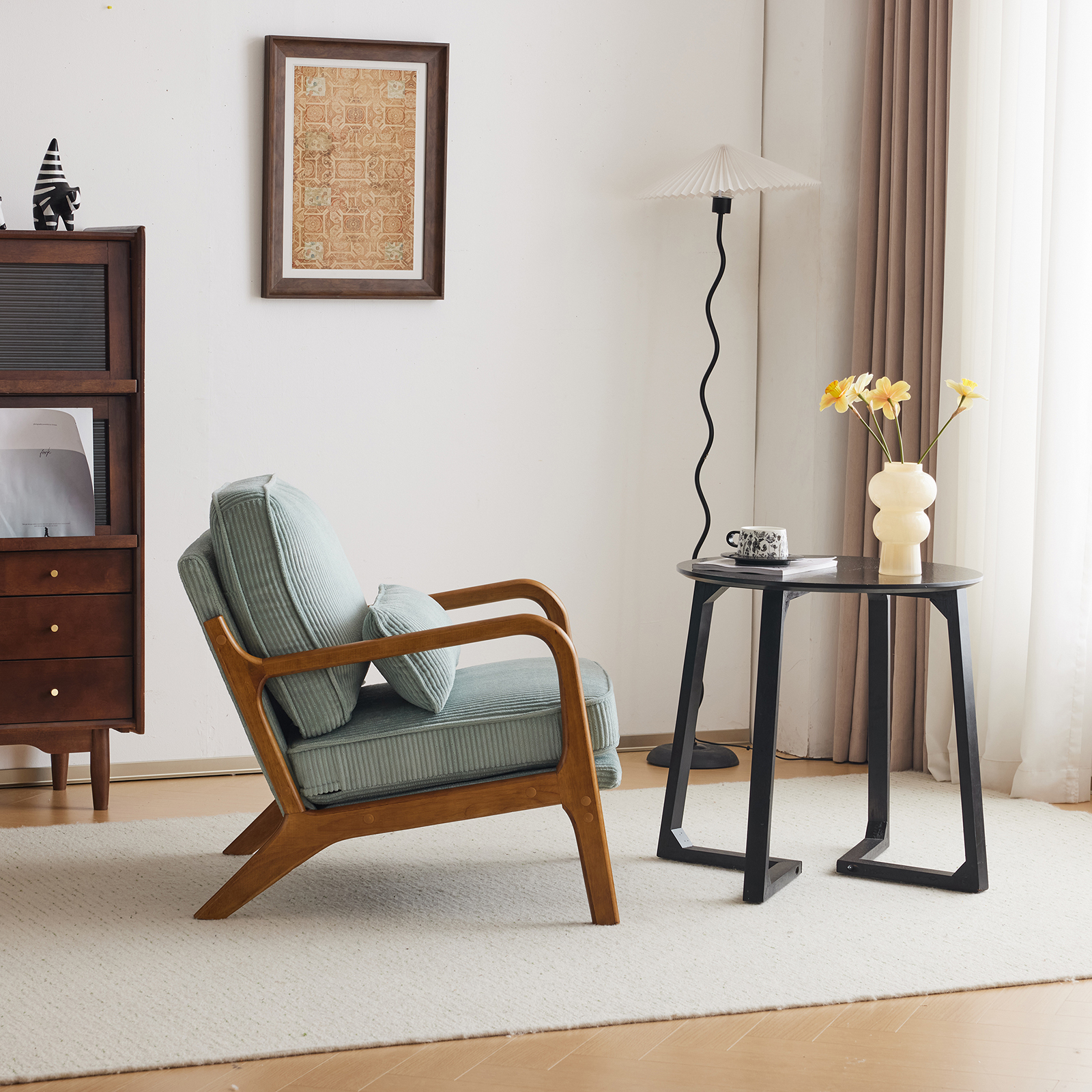 With Solid Wood Frame & Soft Cushion