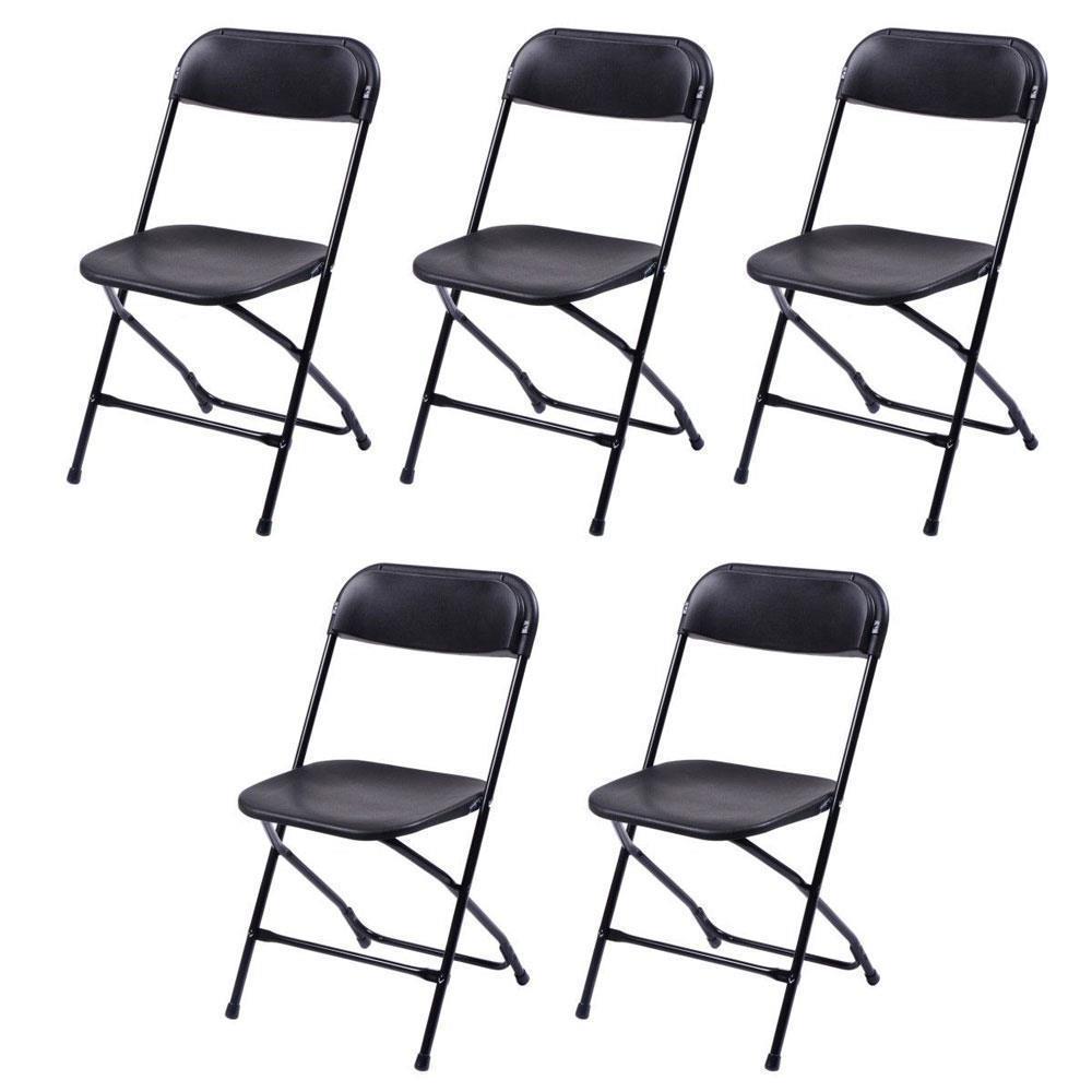 (5 to 25 PCS) Folding Plastic Stackable Chairs for Home Garden Wedding Party