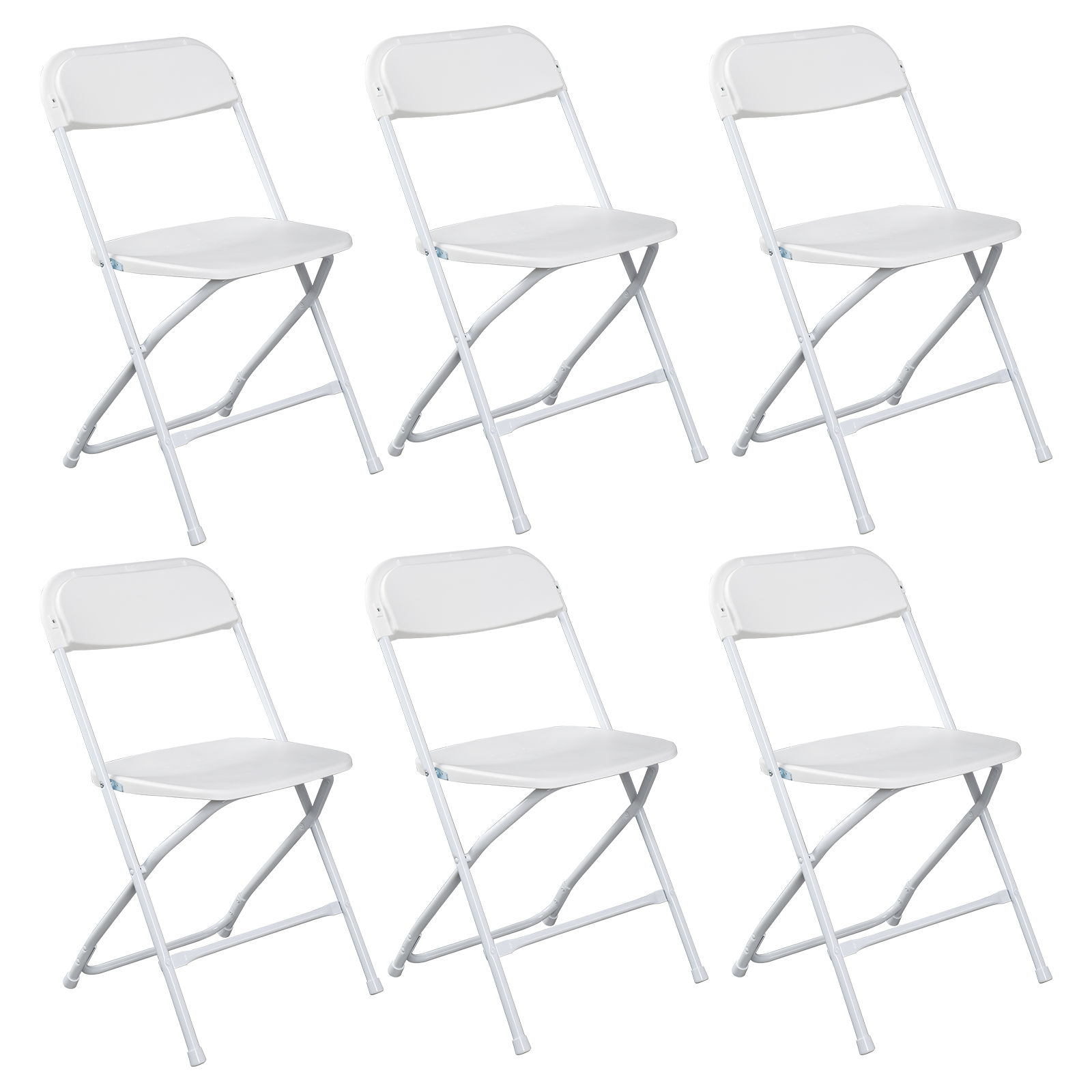 6-10 PCS Wedding Party Event Quality Commercial Plastic Stackable Folding Chairs