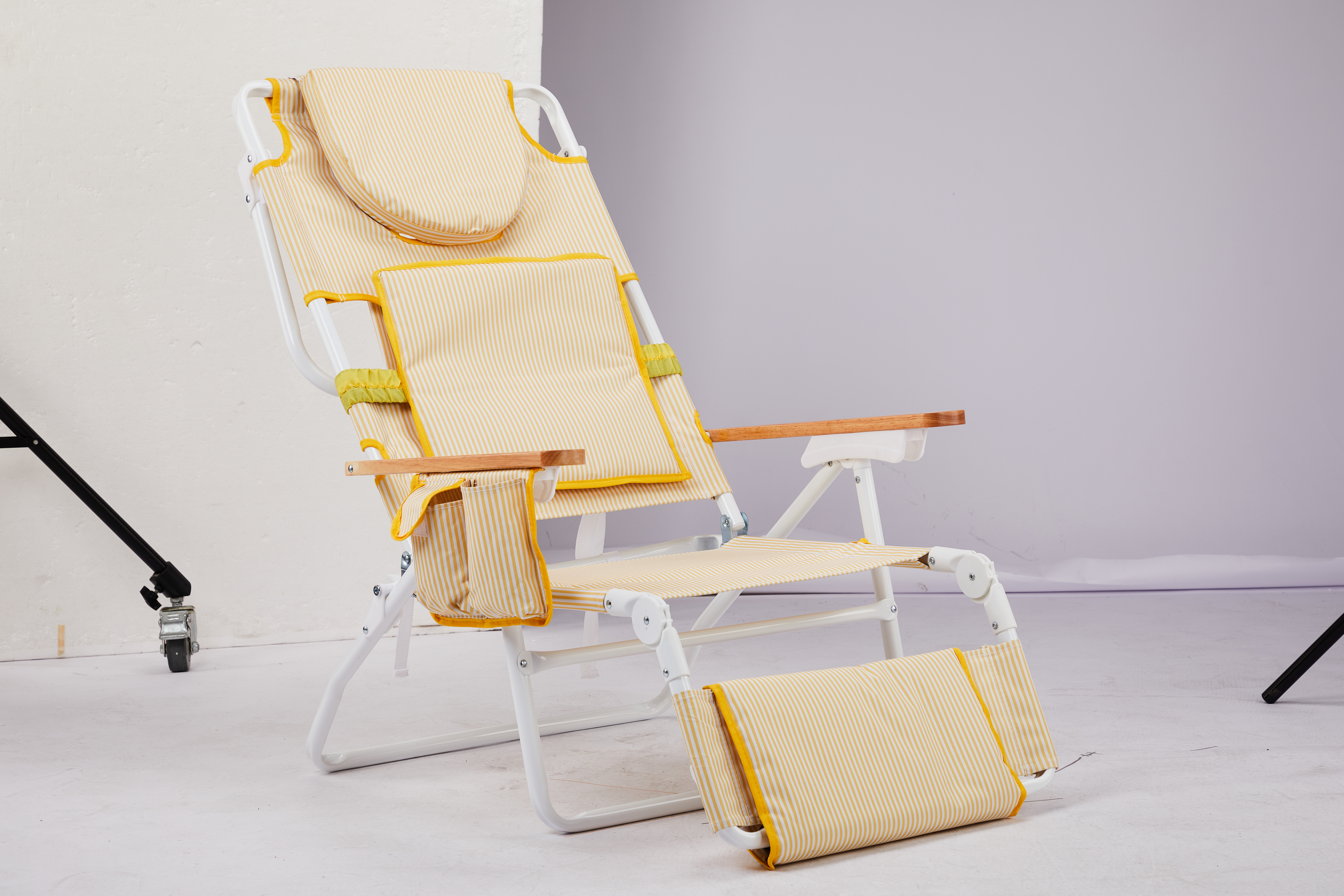 Tanning 1 PCS Aluminum Beach Lounge Chair Face Hole Footrest Portable Folding - Picture 16 of 18