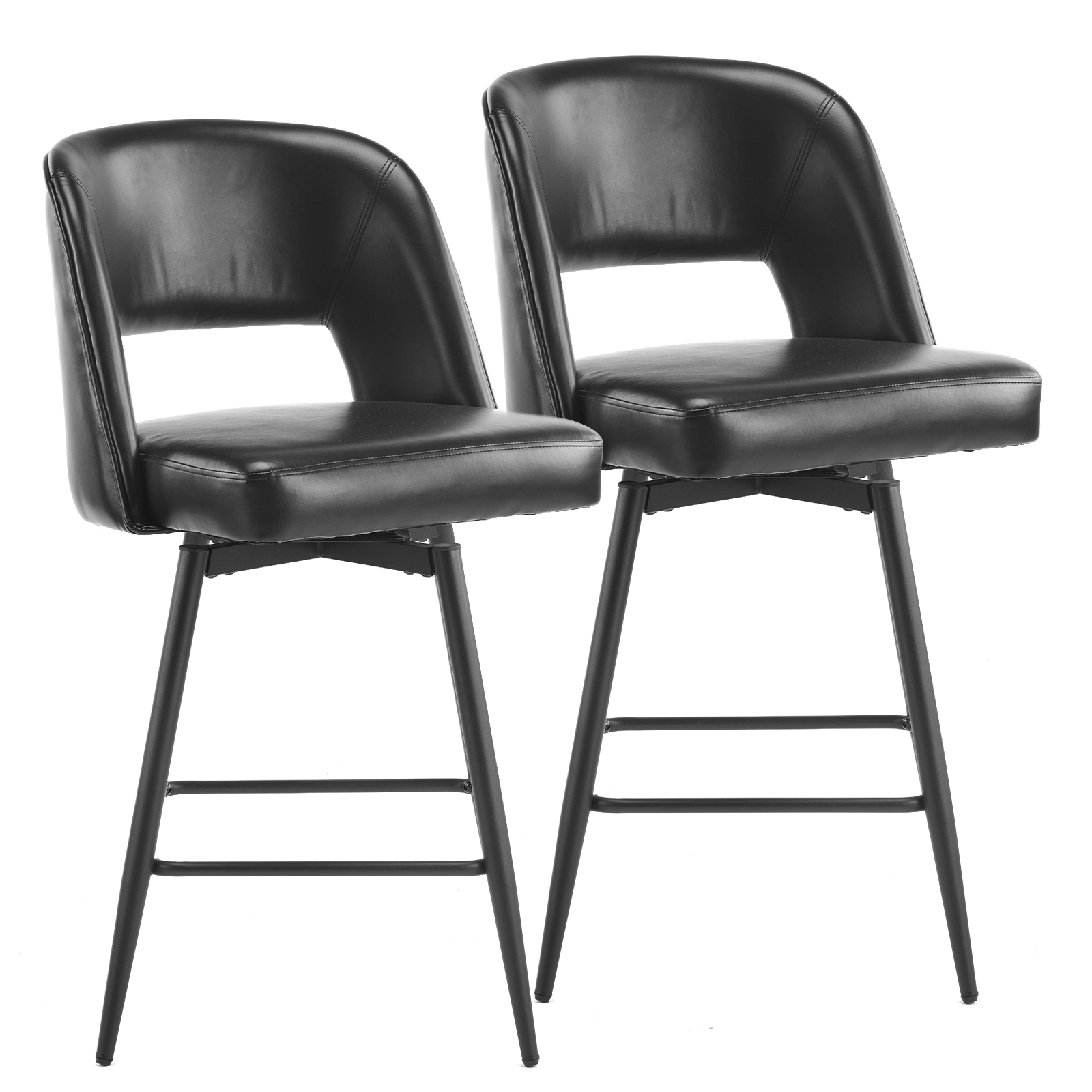 37.2“Bar Stools Set of 2 Counter Height Bar Stools with Back Ergonomic Backrest - Picture 16 of 17