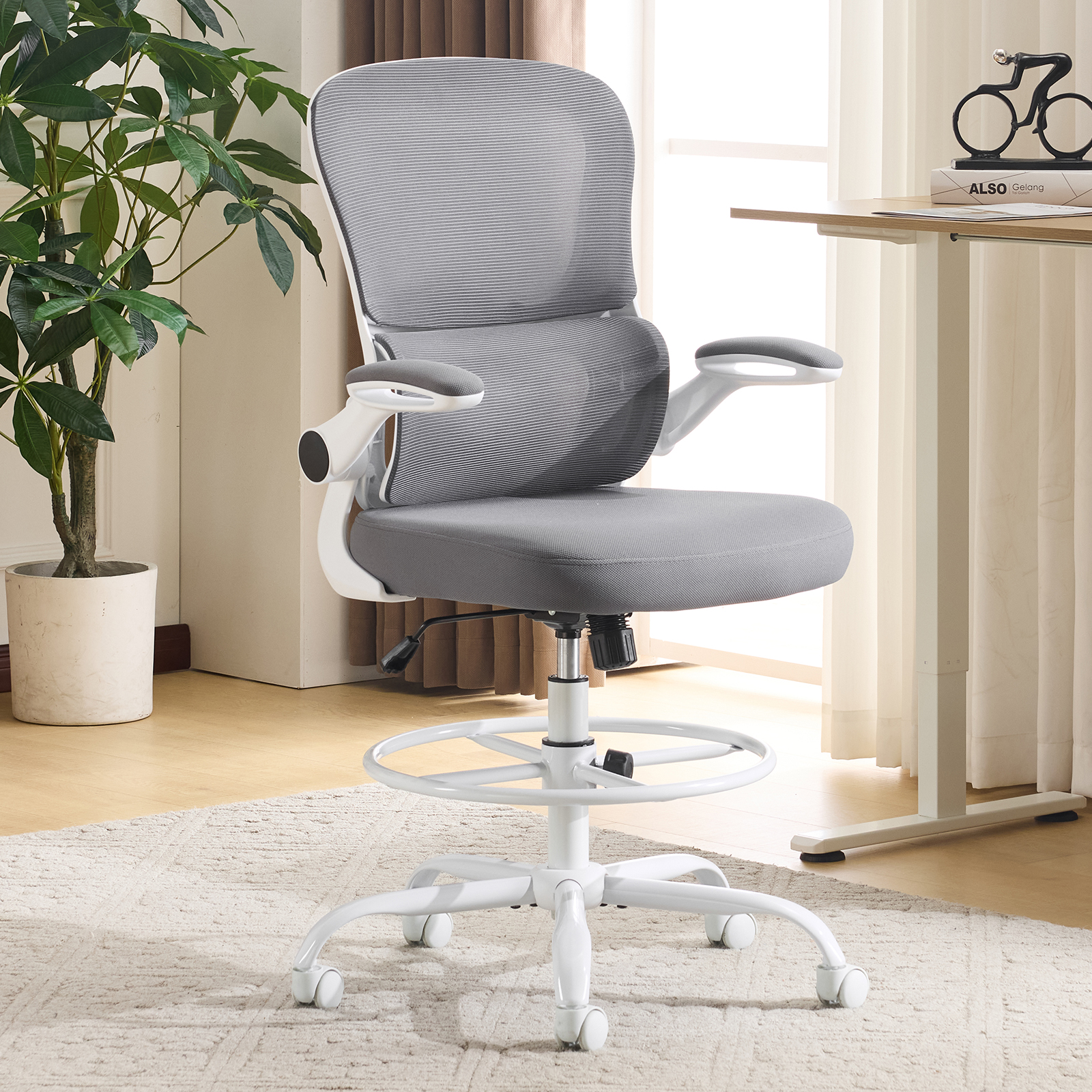Tall Office Chair 400lbs Drafting Chair High Back Executive Comfy Adjustable