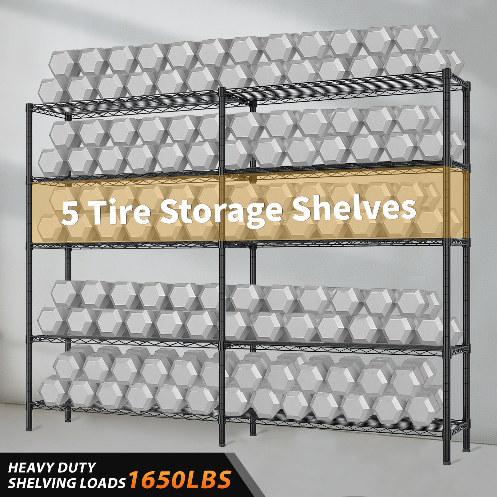 Metal Wire Shelving for Storage Adjustable Wire Shelf 69.7″L x 15.7″W x 70″H